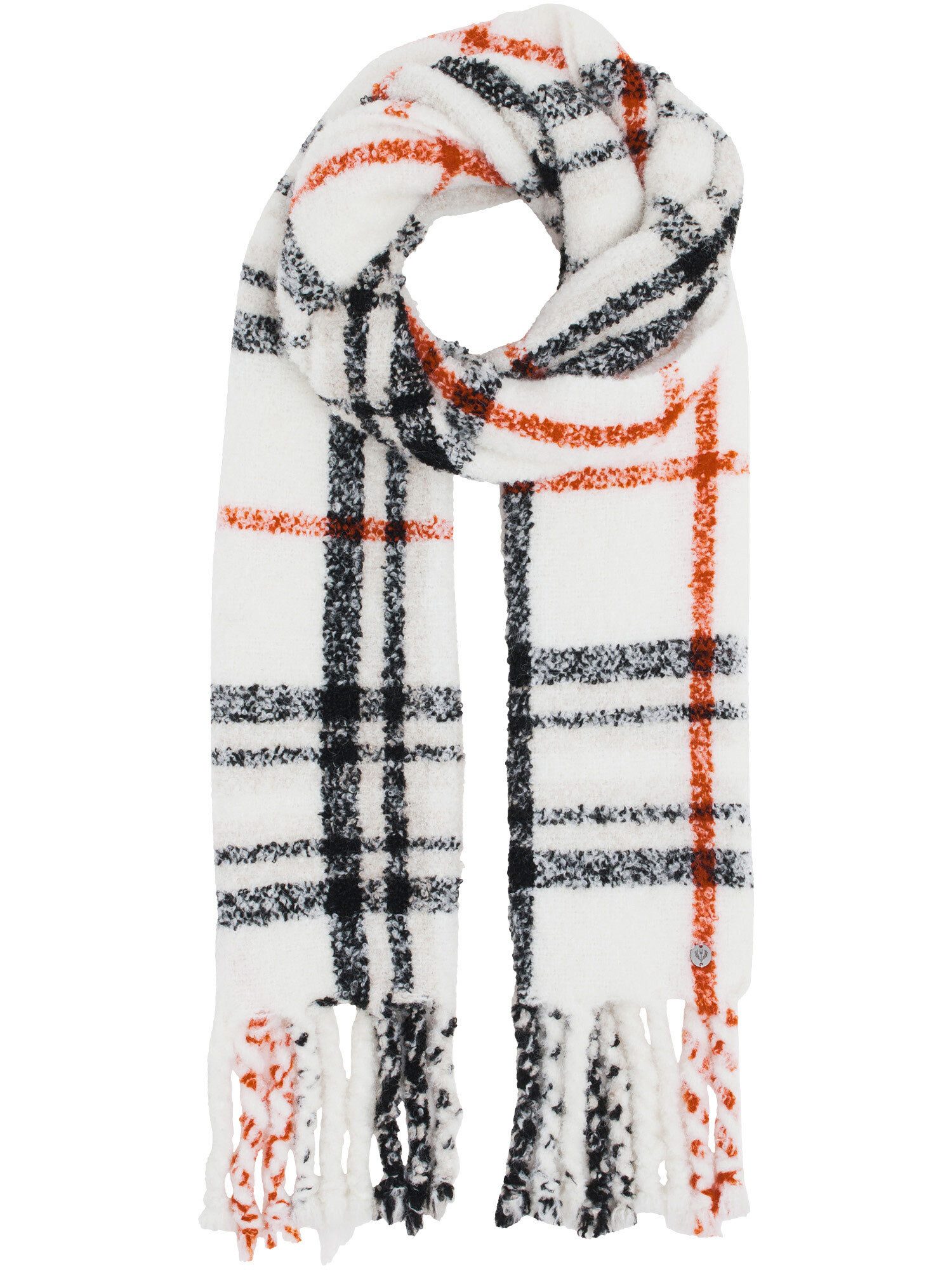 Fraas Modeschal Sustainability Edition - Schal mit FRAAS Plaid Karo und XL-Fransen