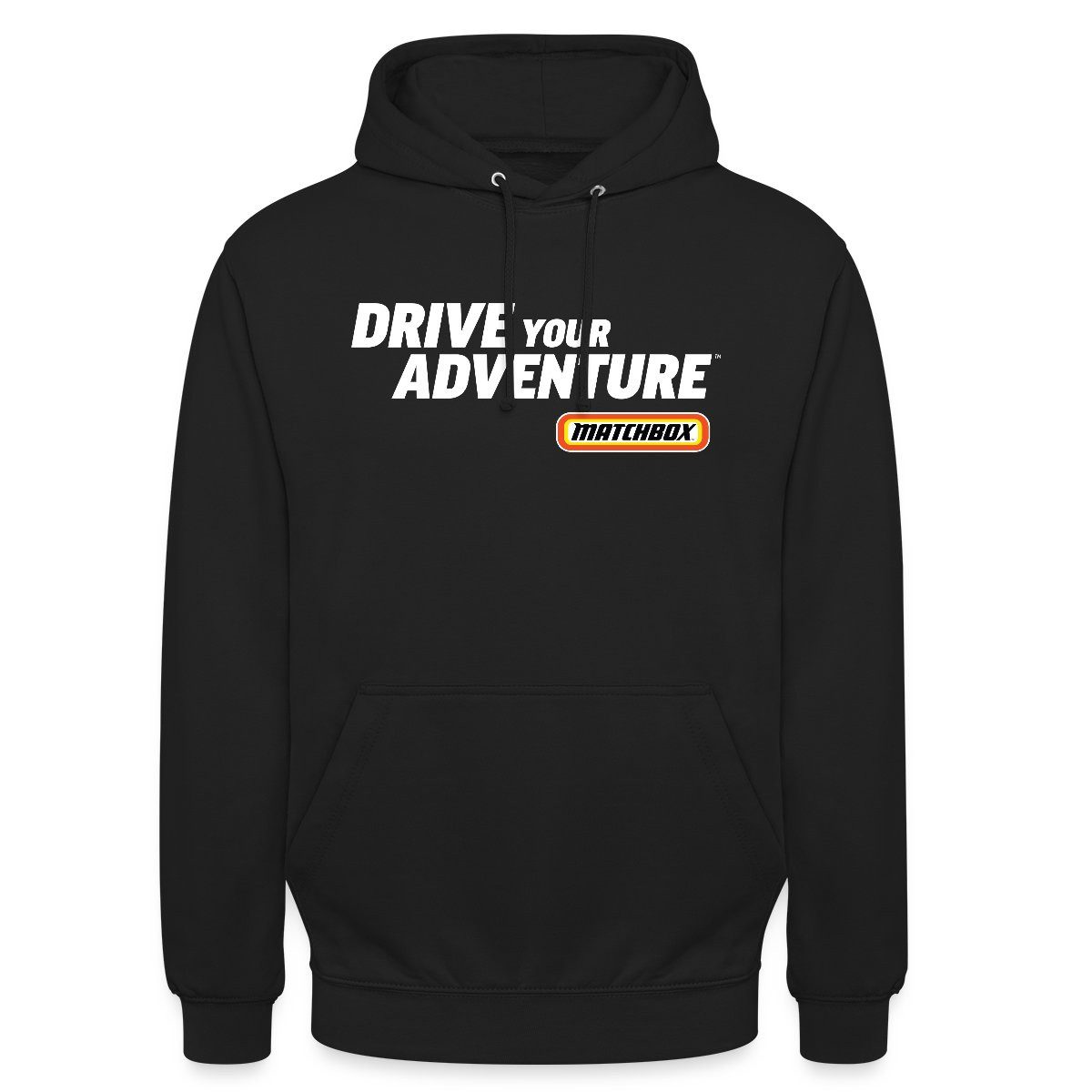Spreadshirt Hoodie Matchbox™ Logo Drive Your Adventure Unisex Hoodie (1-tlg) Unisex-Schnitt: Sitzt bei Männern körpernah, bei Frauen weit
