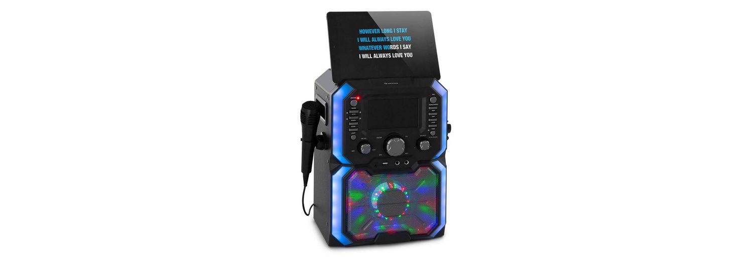 Auna Rockstar Plus KaraokeAnlage Karaokemaschine Bluetooth USP CD LEDShow RCA Party
