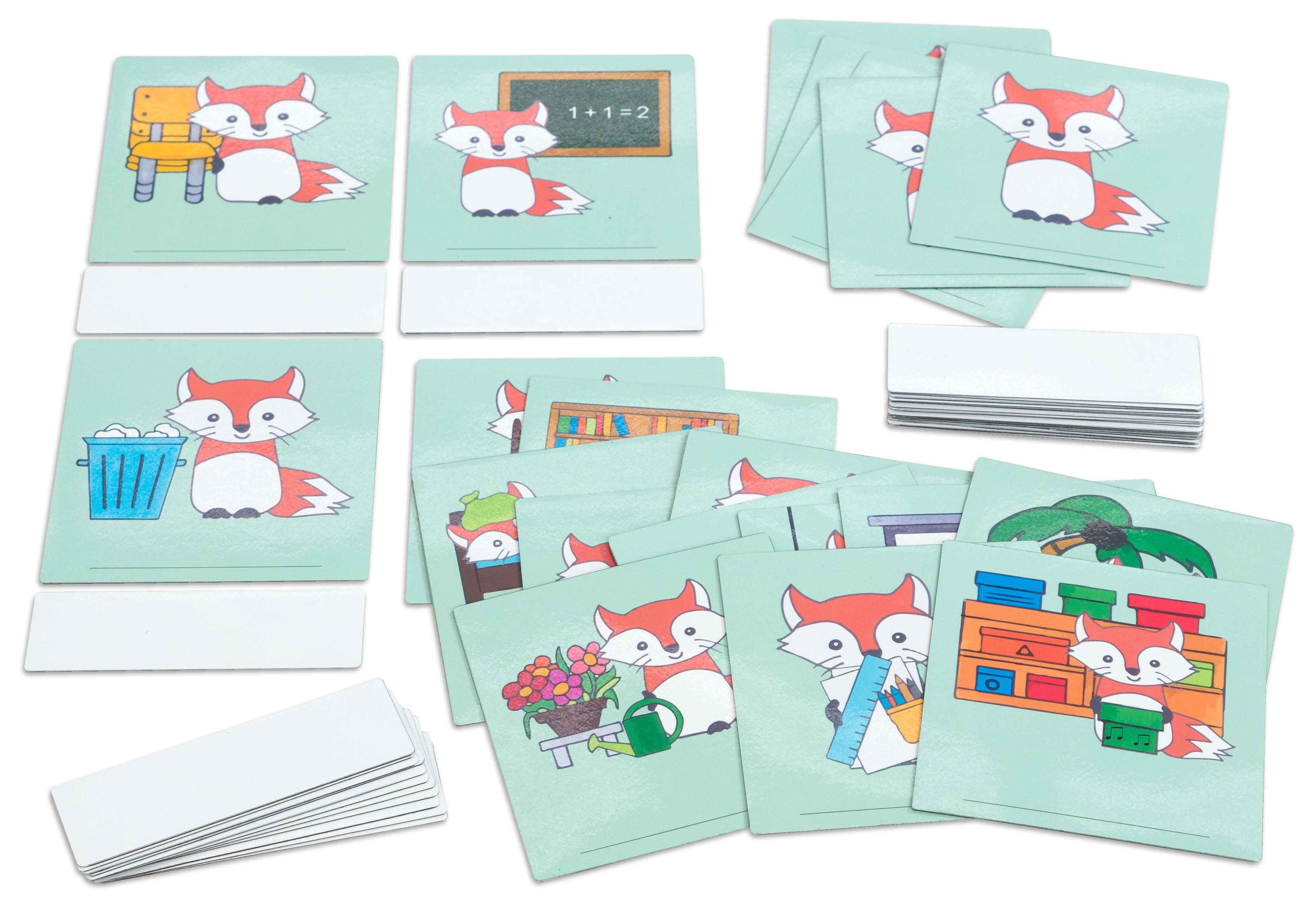 Betzold Lernspielzeug Klassendienste „Fleißiger Fuchs“, magnetische Kärtchen