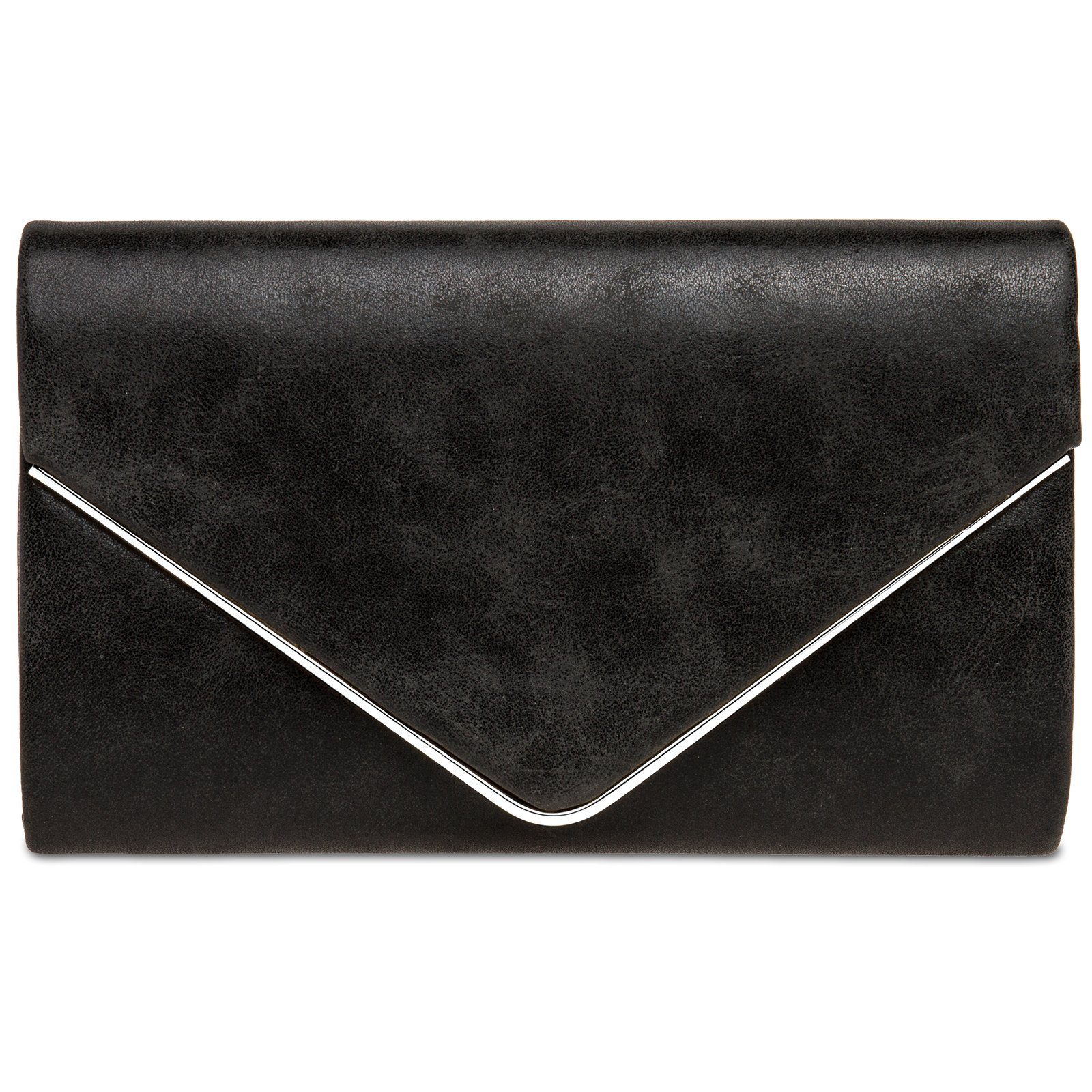 Clutch CASPAR TA349 Damen elegante Clutch Tasche Abendtasche mit langer Kette