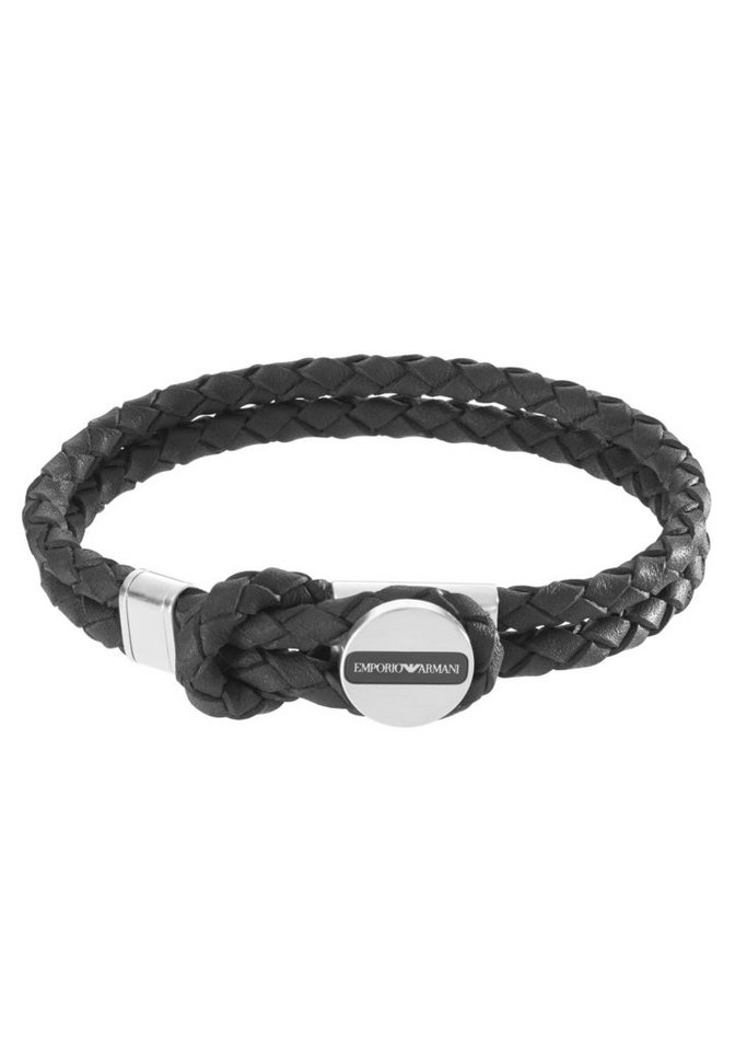 Armani mit vergoldetem Edelstahl kombiniert Leder Armband Aus EGS2178040, EGS2177221, teilweise Emporio roségoldfarben