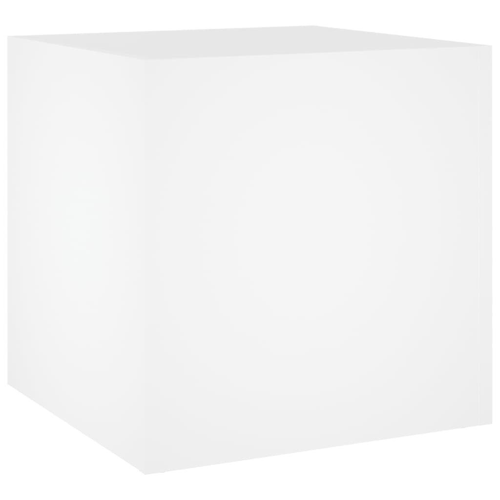 vidaXL Pflanzkübel, Pflanzgefäß Weiß 40x40x40 cm Holzwerkstoff
