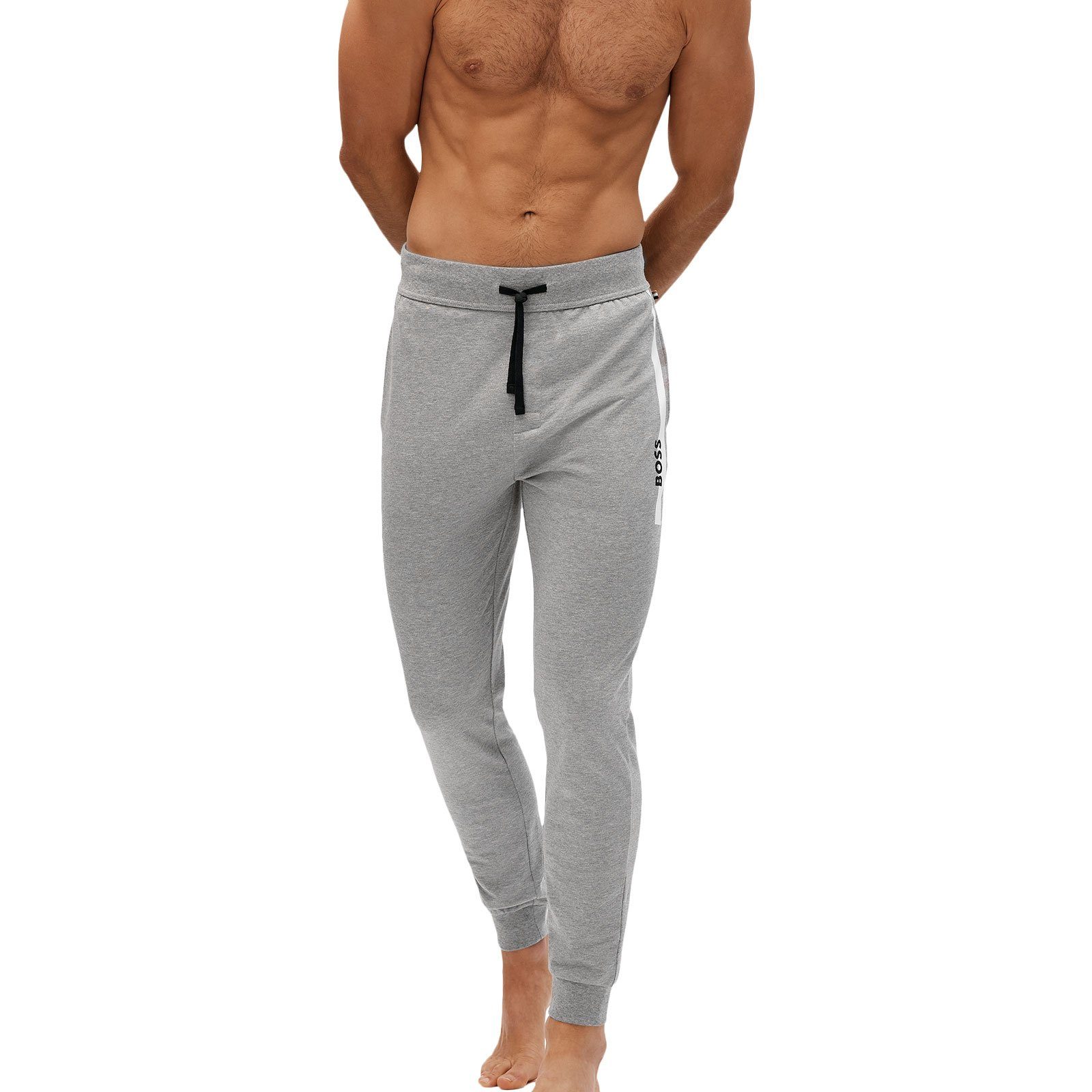 Bundhöhe BOSS Authentic grey Pants medium 033 mit mittlerer Jogginghose