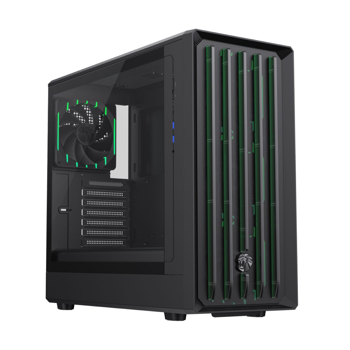 GAMEMAX Gaming-Gehäuse Claw 460, Midi-Tower, ohne Netzteil, USB/Audio, ATX, ATX, M-ATX, ITX; 2x USB 3.0, 1x USB-C