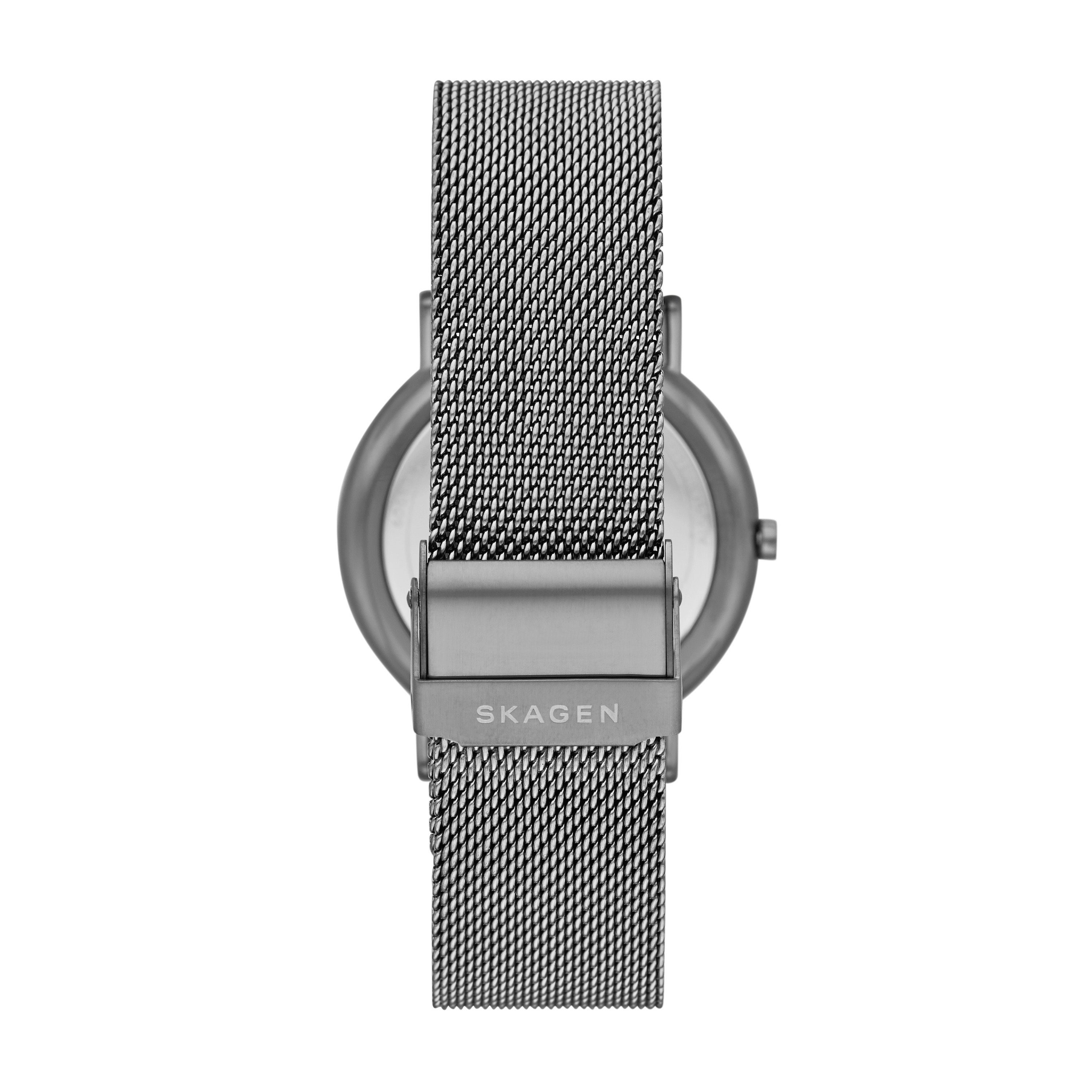 SKAGEN Quarzuhr The Signatur Milanaise Edelstahl