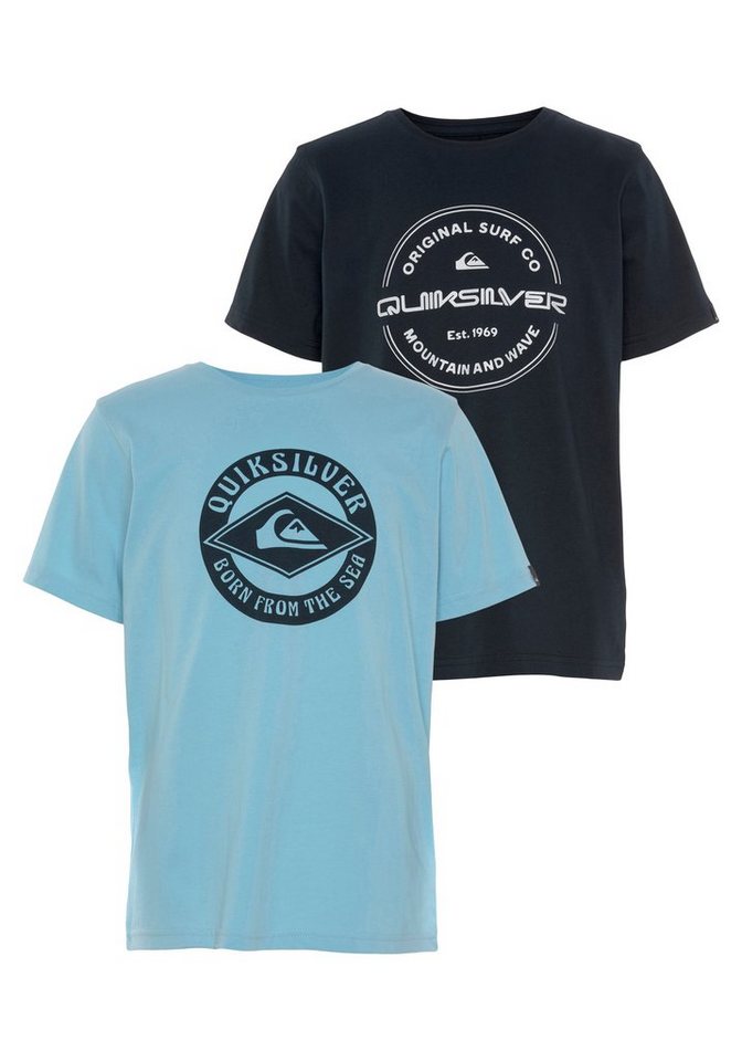 Quiksilver T-Shirt Jungen Doppelpack mit Logodruck (Packung, 2-tlg),  Doppelpack T-Shirt von Quiksilver für Kids
