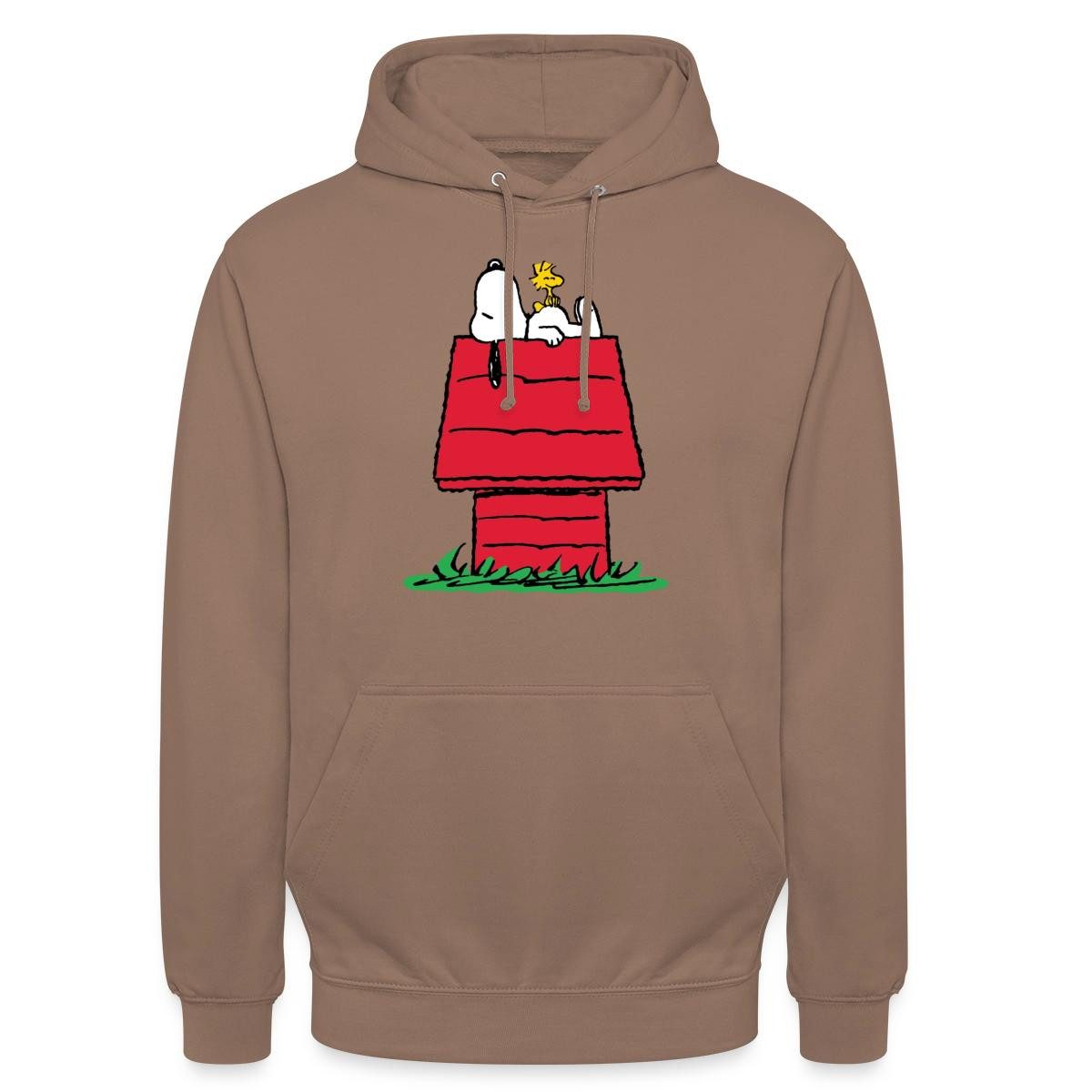 Spreadshirt Hoodie Peanuts Snoopy Und Die Hundehütte Unisex Hoodie (1-tlg)