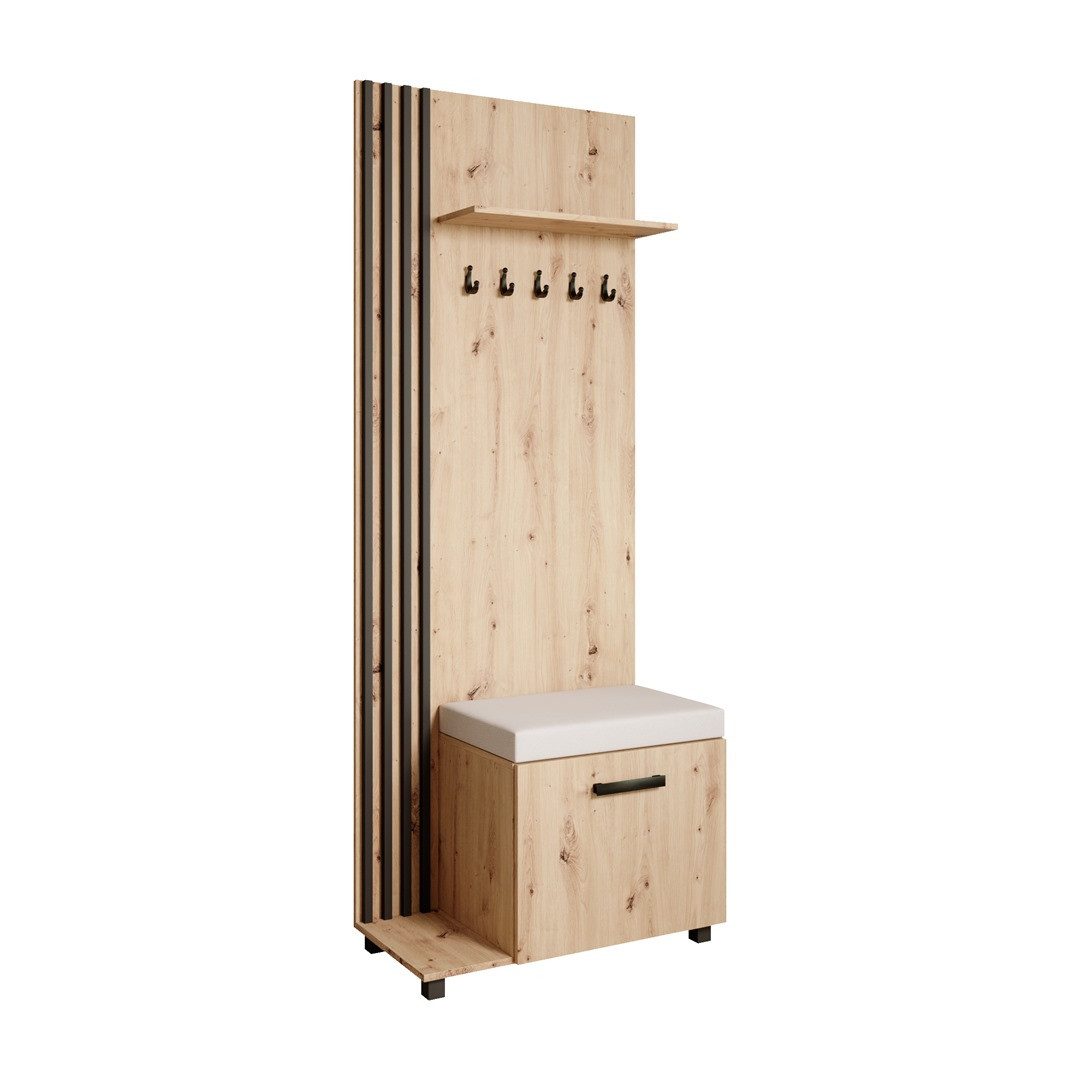 Beautysofa Garderobenschrank Garderobenschrank mit Aufhängern LIVIA günstig online kaufen