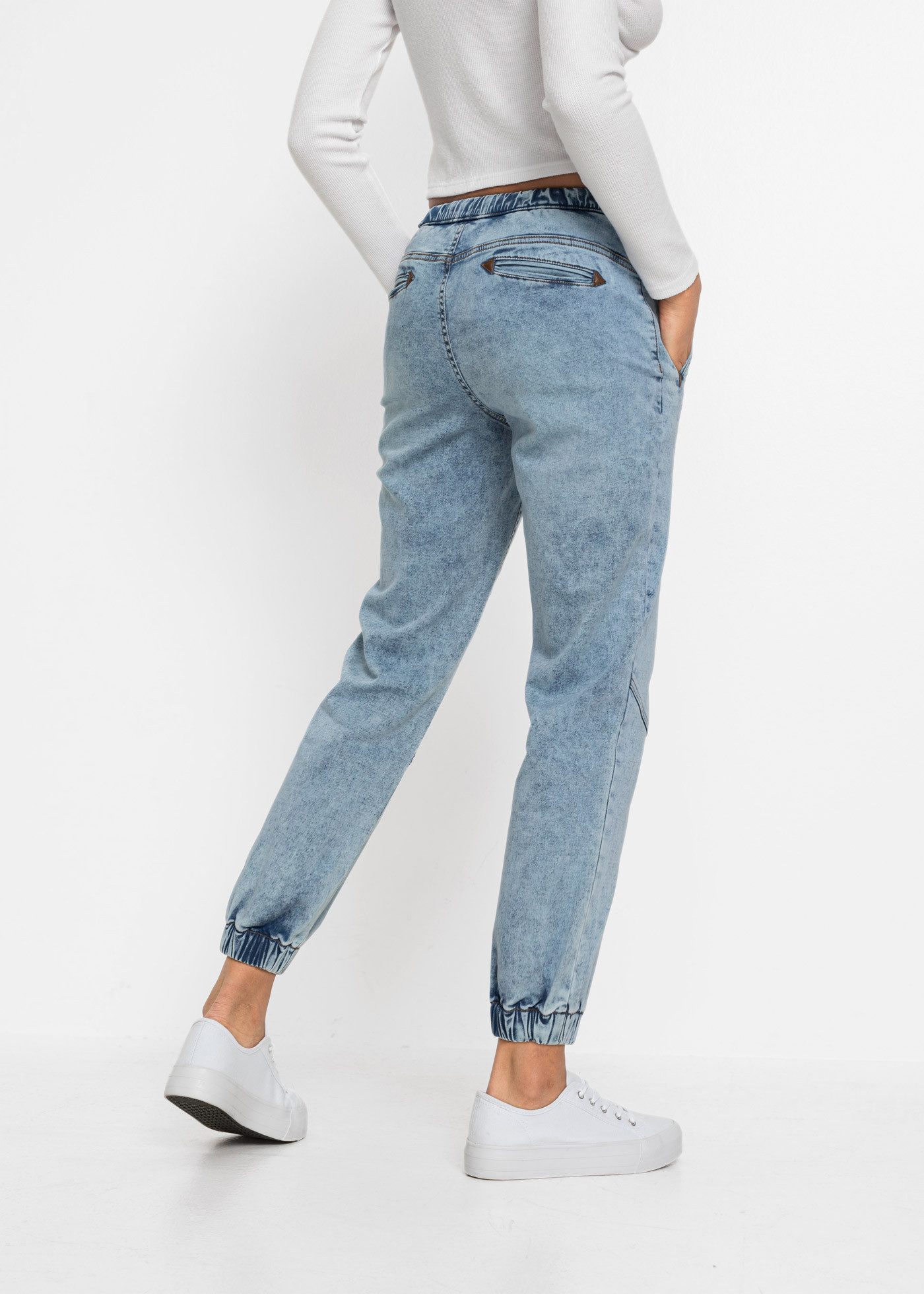 bonprix Jeansjeggings loose fit Passform, aus Baumwolle, Polyester und Elas günstig online kaufen