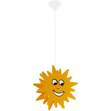 etc-shop LED Pendelleuchte, Leuchtmittel inklusive, Warmweiß, Pendelleuchte Kinderzimmer Sonne Hängeleuchte Sonne