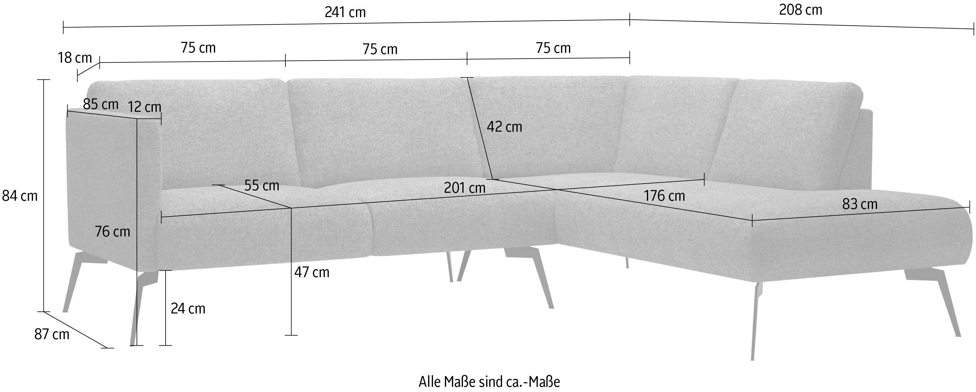 Horna, mit Ecksofa andas Komfortschaum