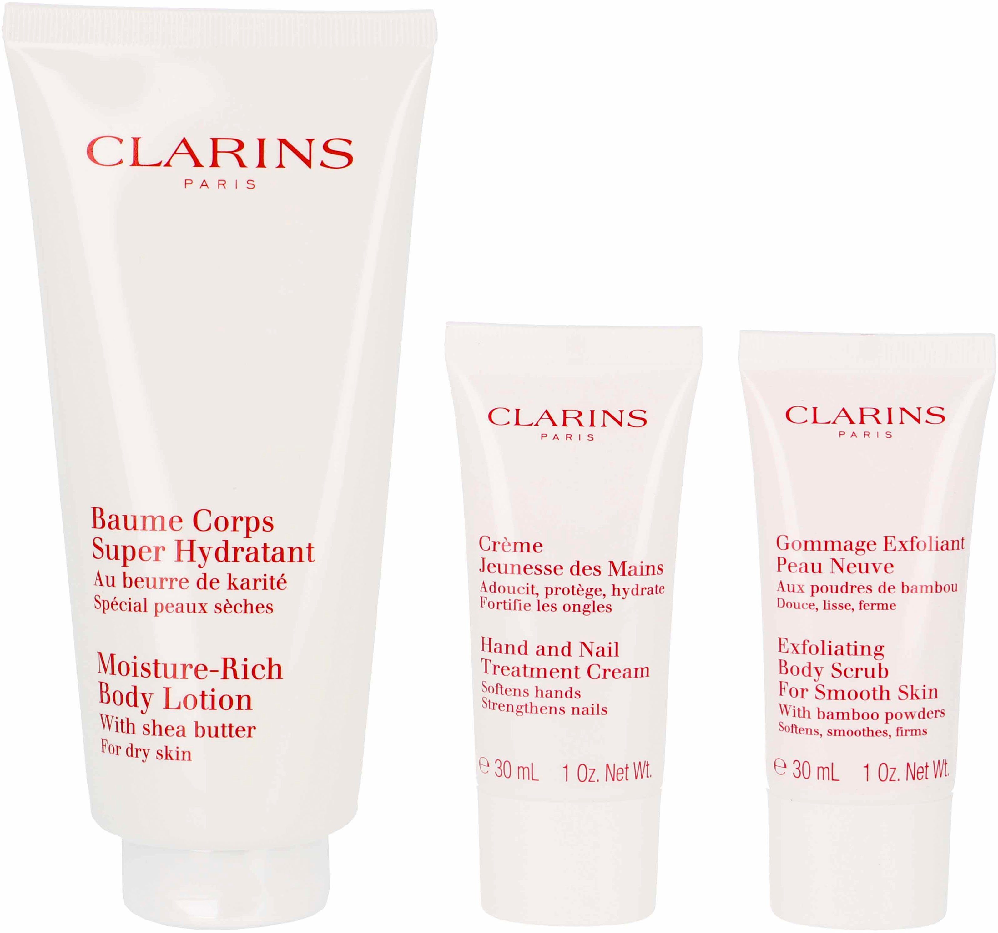 4-tlg. Clarins Body Hautpflege-Set Lotion, Moisture Rich
