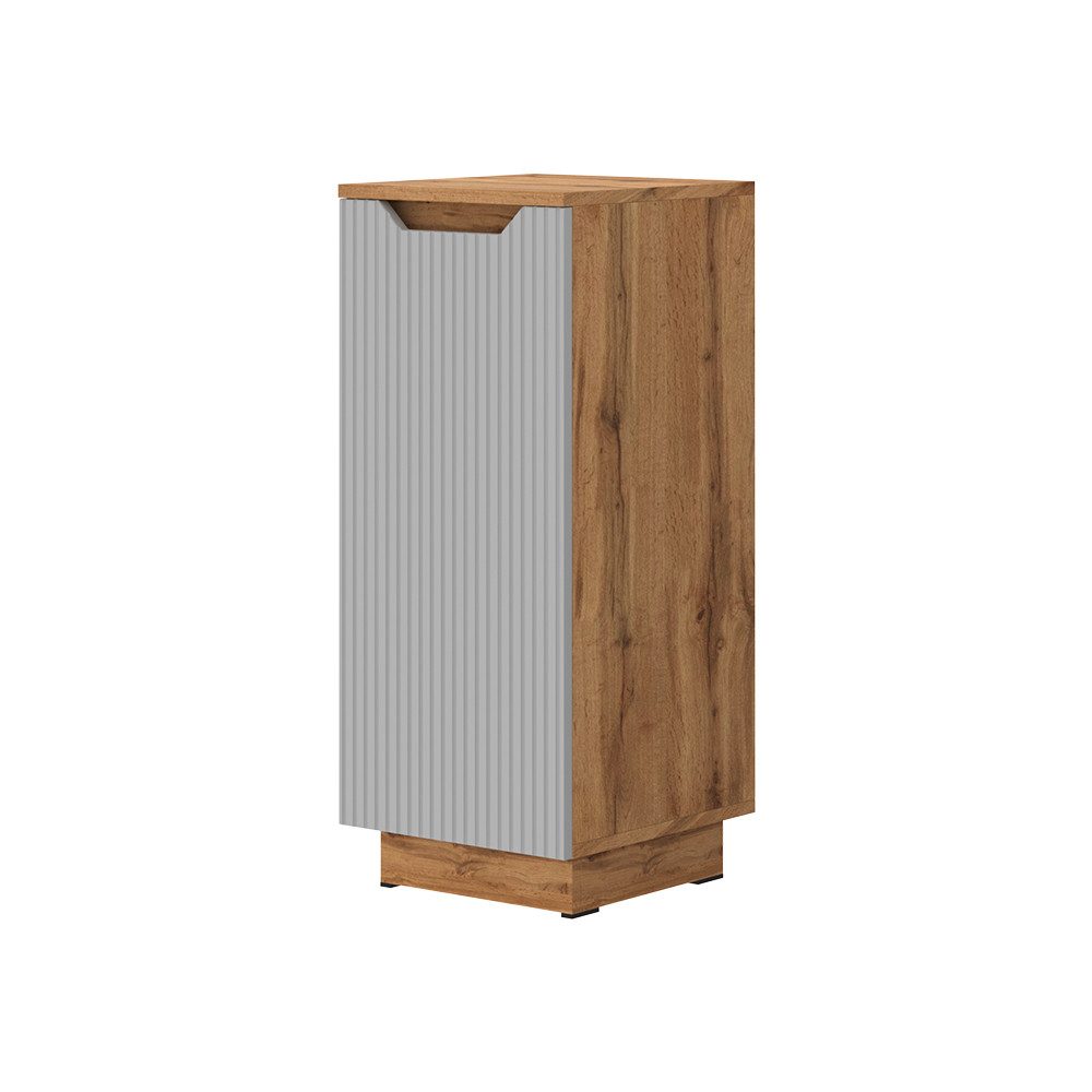 Vicco Midischrank Lotta, Eiche/grau gestreift, 33.4 x 81.9 cm (1-St)