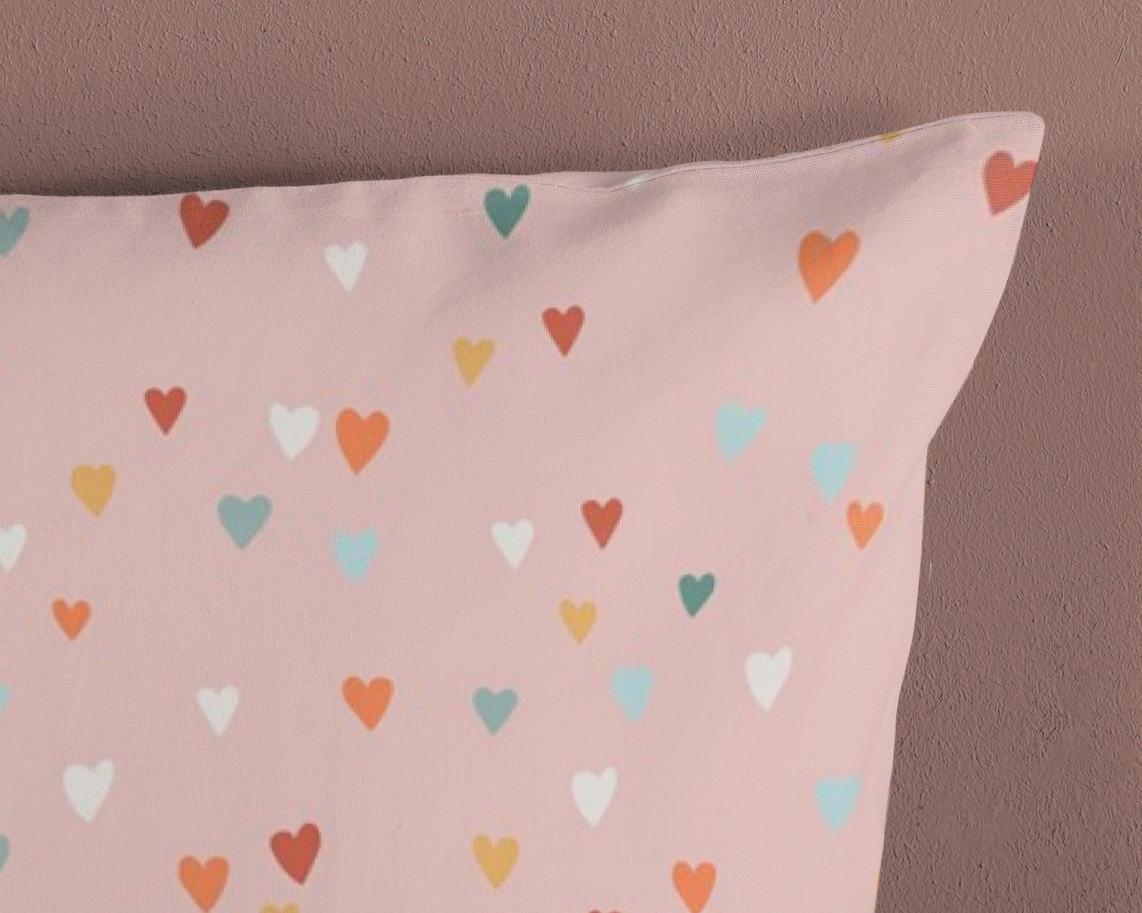 good morning Babybettwäsche Louie, Renforcé, 2 teilig, Baumwolle, Renforcé, Wendeoptik, Baby, Kind, Mädchen, Regenbogen, Rosa – Bild 4 von 4