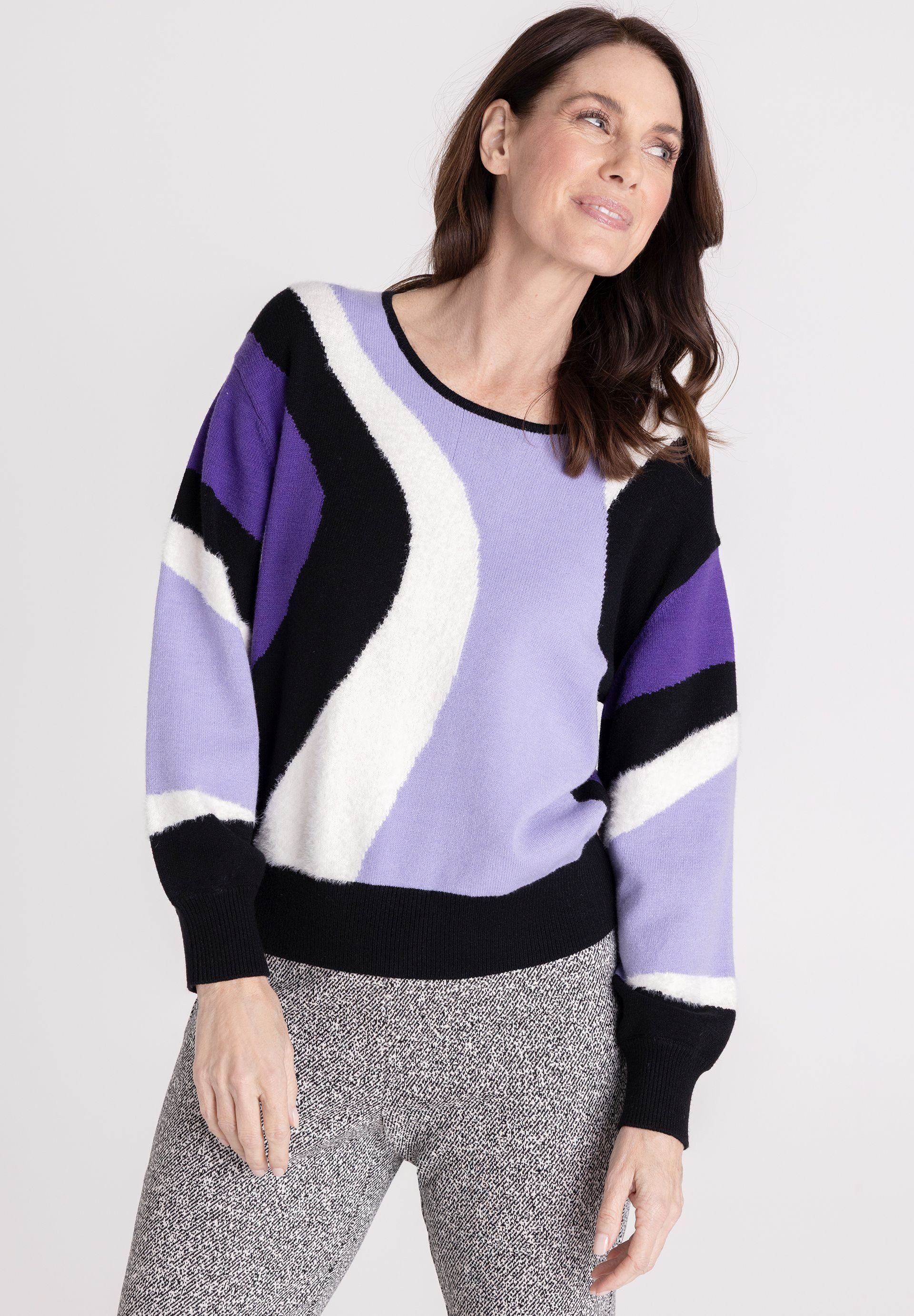 FRANK WALDER Strickpullover mit Strickbündchen