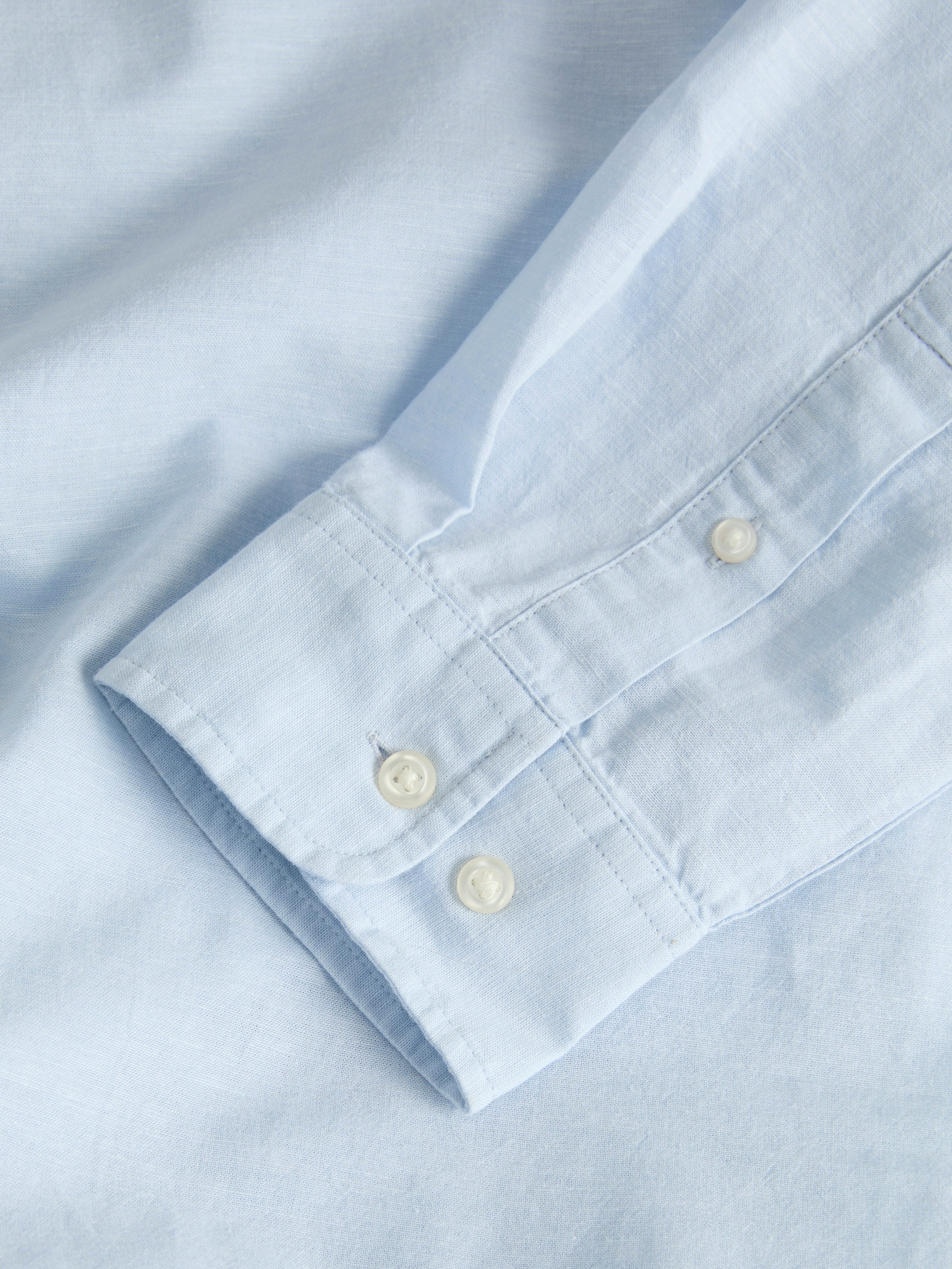 Jack & Jones PlusSize Langarmhemd JJEBREEZE LINEN BLEND SHIRT L/S SN PLS mit auffälliger Knopfleiste