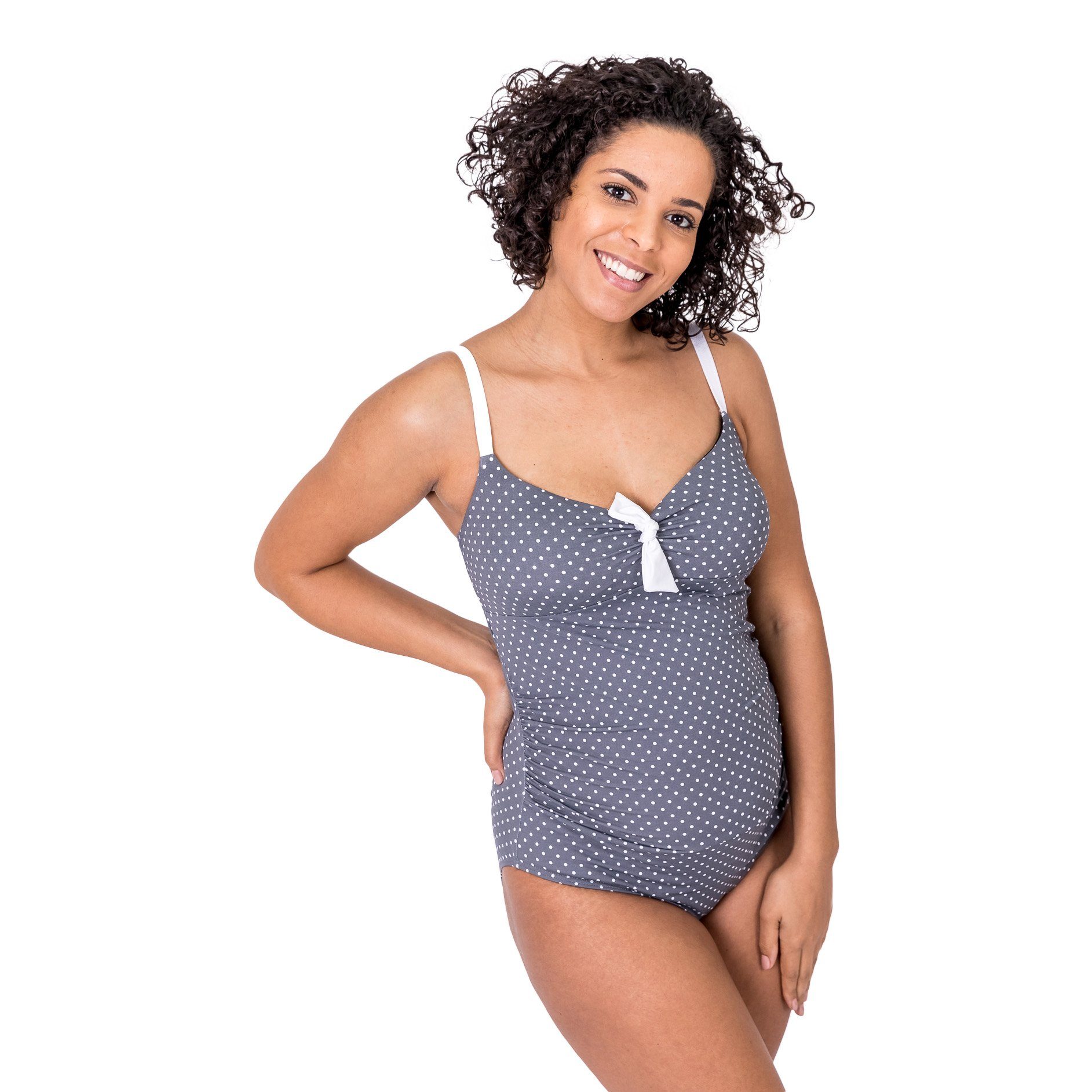 Umstandsbadeanzug Badeanzug schwanger ANTONIE_grey Umstandsbademode maternity swimwear