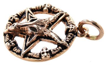 Kiss of Leather Kettenanhänger Pentagramm Anhänger Bronze Baphomet Drudenfuß Satan Teufel schwarze Magie