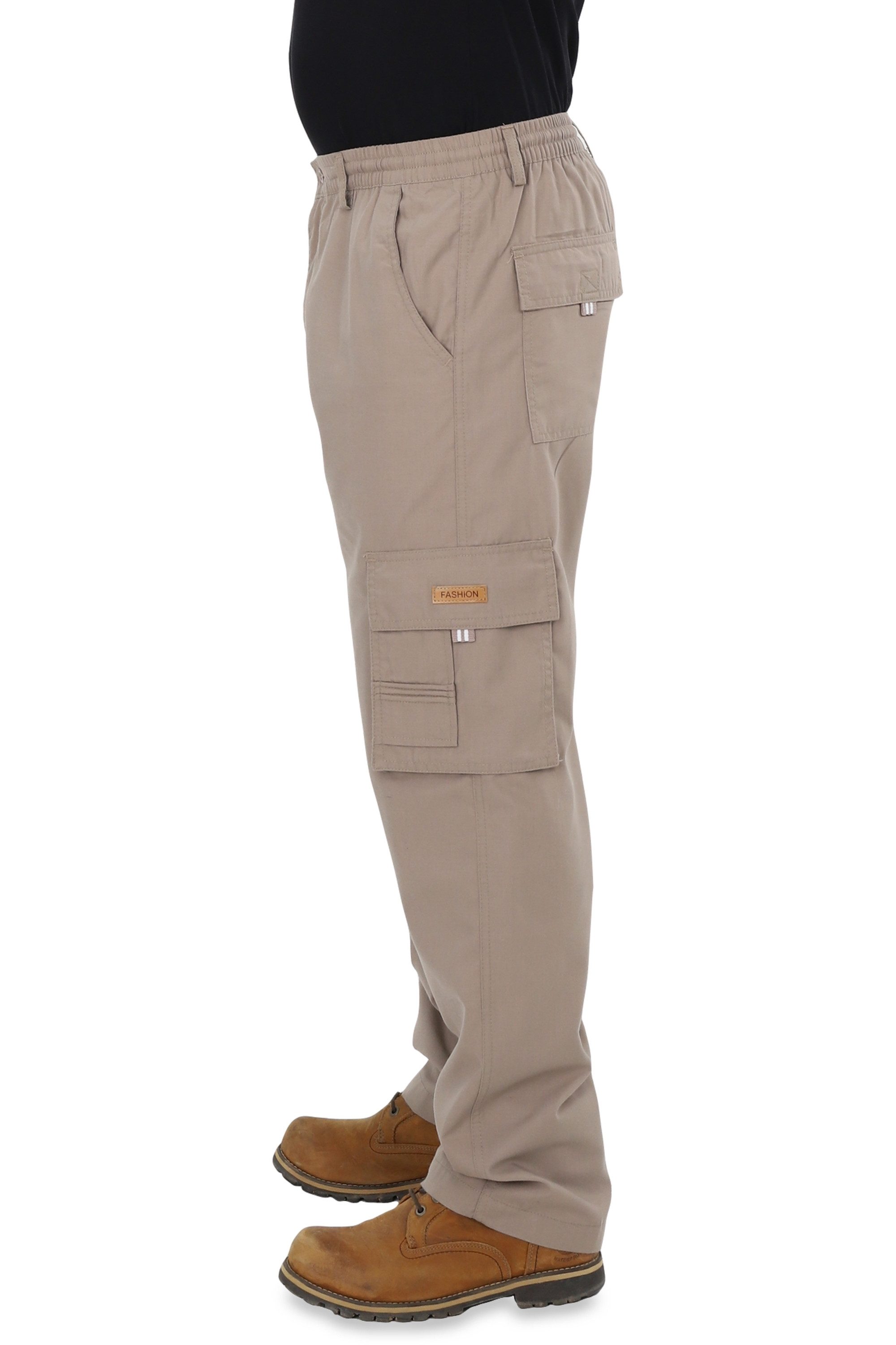 Ben Creek Cargohose QDA13 lange Freizeit Outdoorhose mit Multitaschen unifarben – Bild 2 von 5