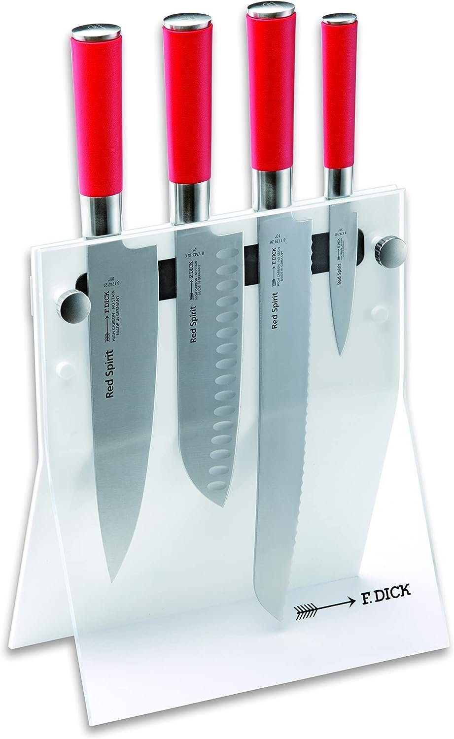 F. DICK Messer-Set F. DICK Red Spirit Messerblock 4Knives (4-tlg, Messer Set, Messerset)