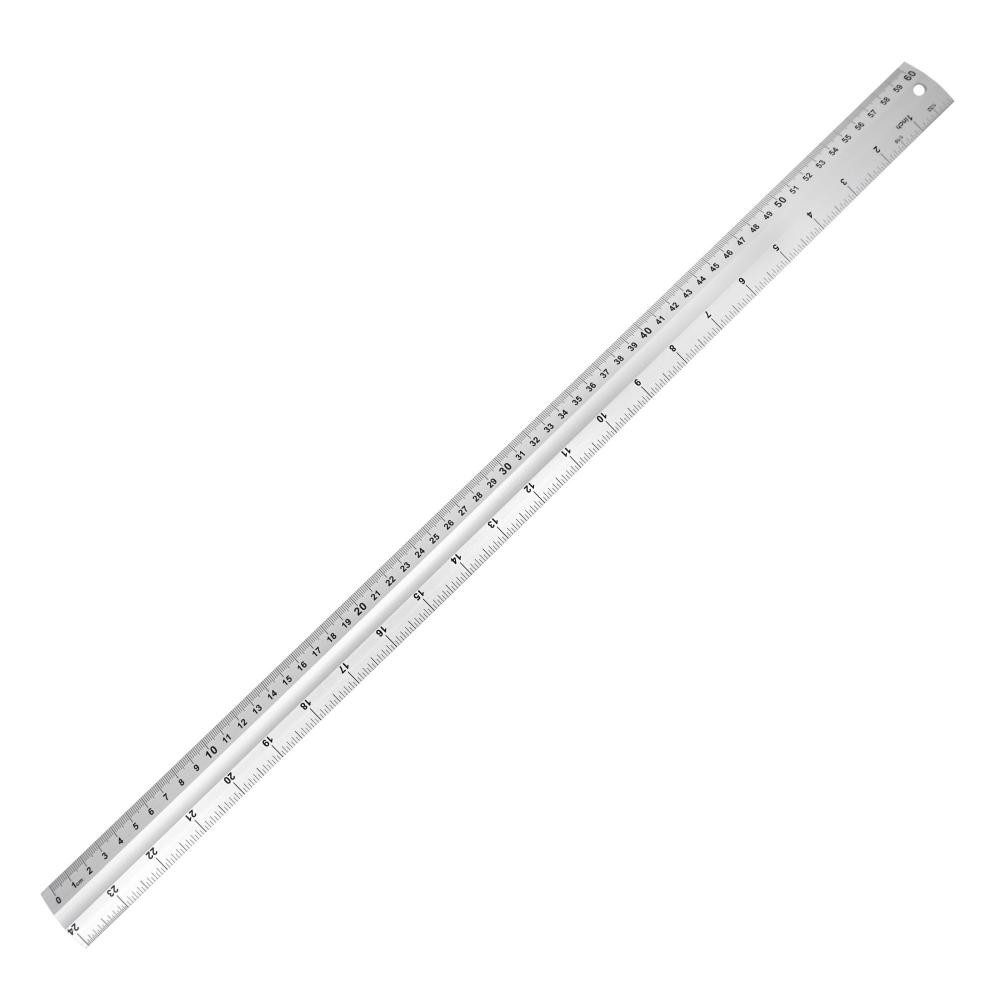 Semplix Lineal - Aluminium Lineal (Skalierung 60 cm + 24 Inch / Länge 61 cm)
