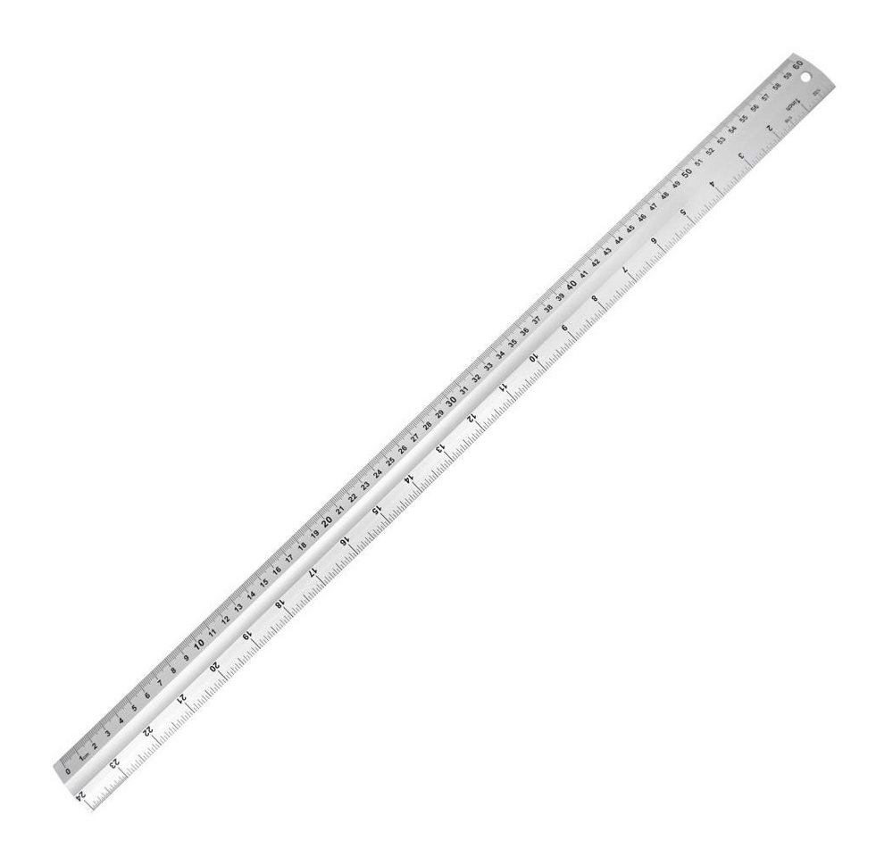 Semplix Lineal - Aluminium Lineal (Skalierung 60 cm + 24 Inch / Länge 61 cm)