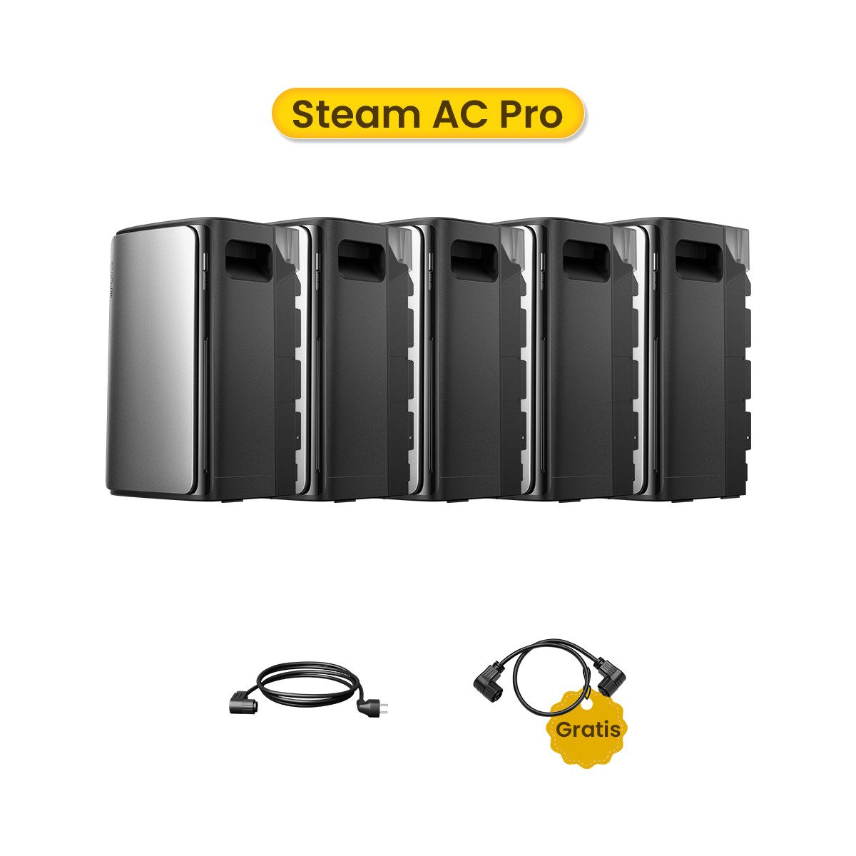 Ecoflow Balkonkraftwerk ECOFLOW STREAM AC Pro 1,92 - 11,52 kWh Solarspeicher, (Einfache Installation & Plug & Play), 100 % Kompatibel mit allen Mikro-Wechselrichtern