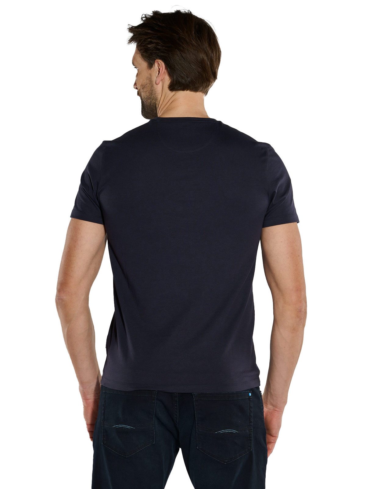 ENGBERS GERMANY Rundhalsshirt Herren T-Shirt aus Baumwolle, Saphirblau günstig online kaufen