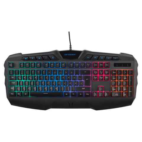 Medion® Supporter P11 halbmechanische Gaming Tastatur Beleuchtung Anti Ghost Gaming-Tastatur