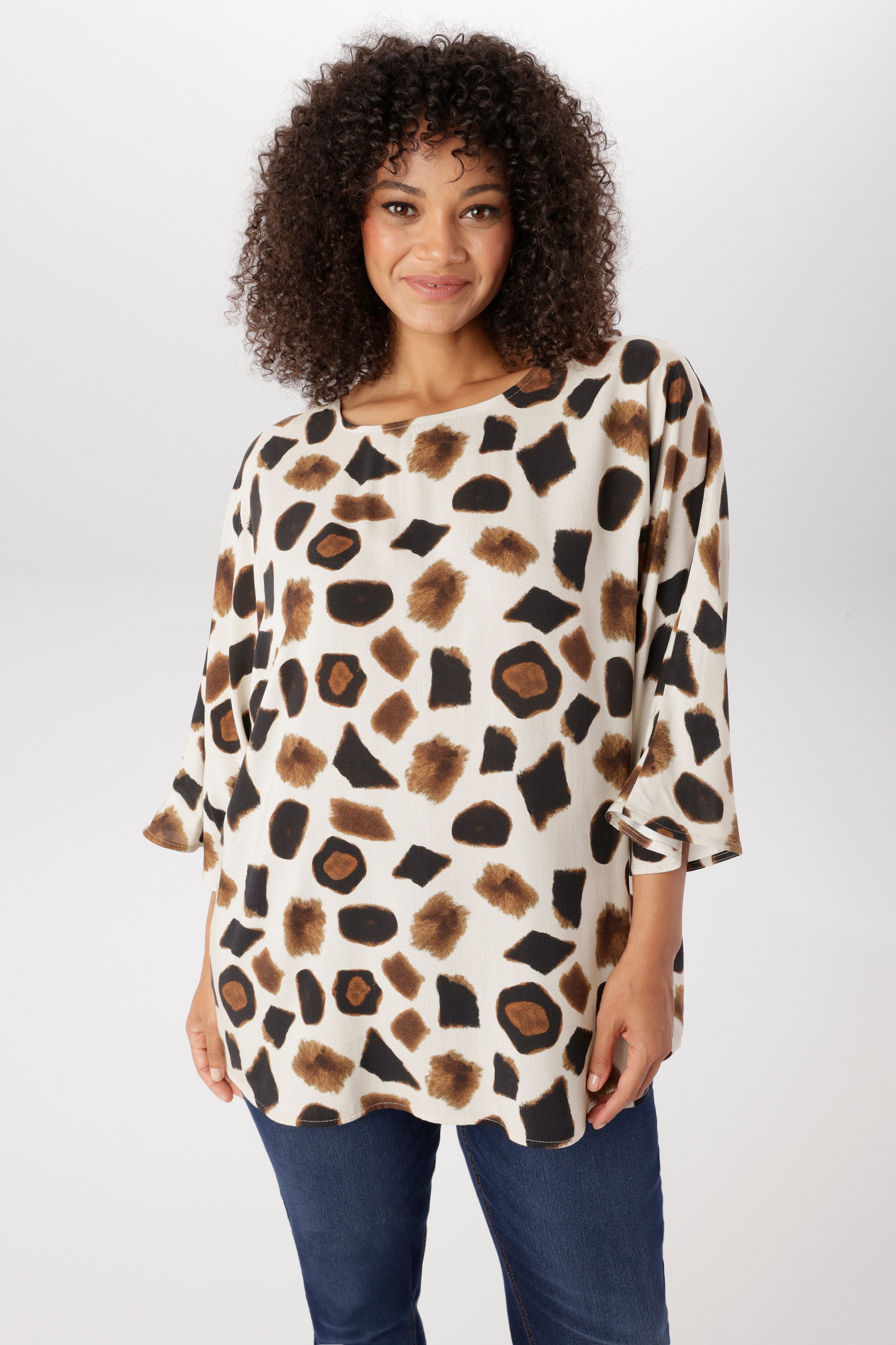 Aniston PLUS Schlupfbluse in trendigem Animalprint - NEUE KOLLEKTION
