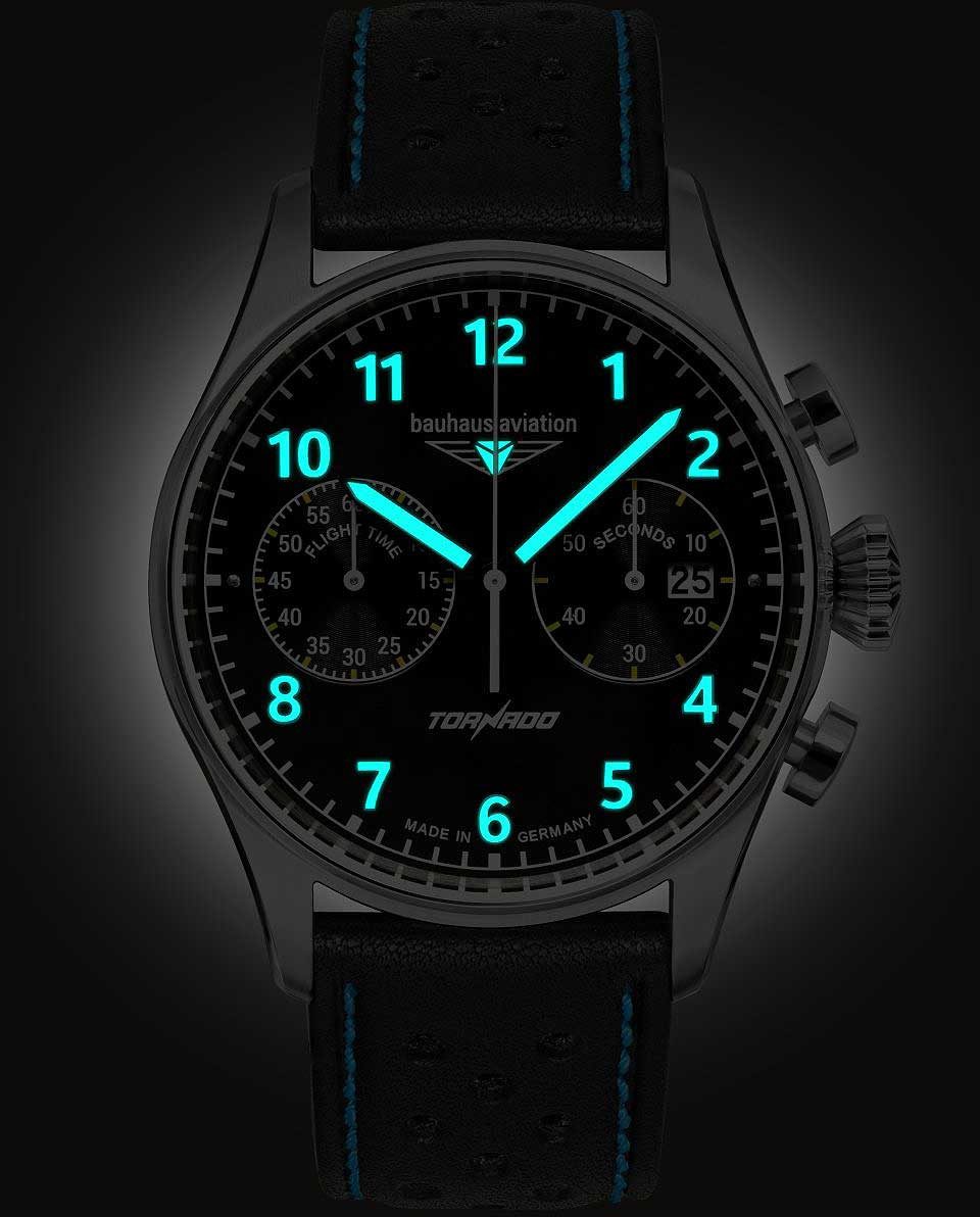 bauhaus Quarzuhr Herrenuhr Fliegerchronograph - Bauhaus Modell: 2770-3