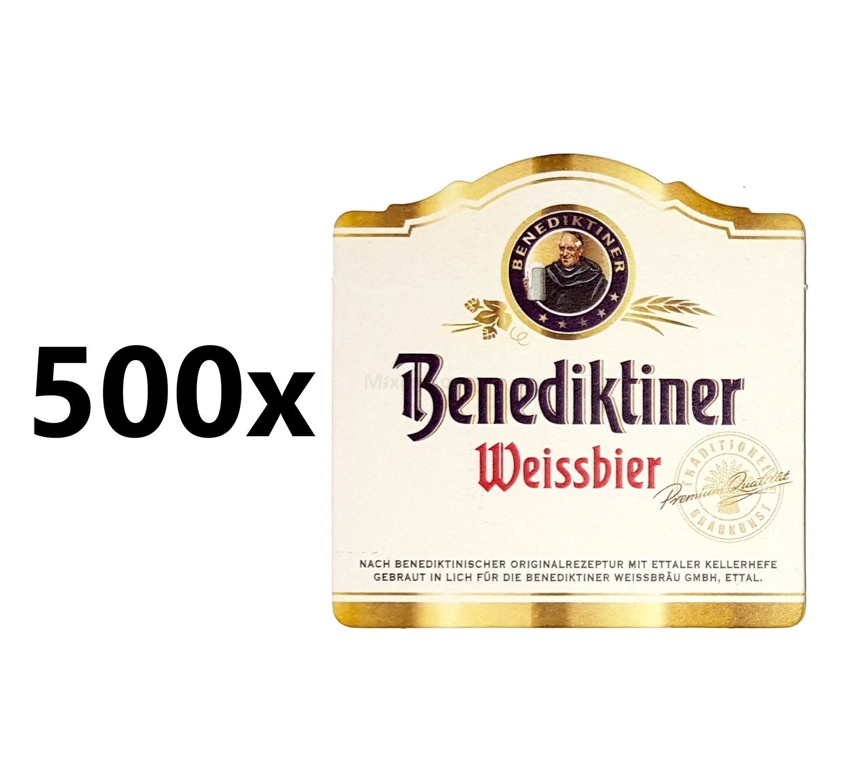 Gläser-Set Benediktiner Weissbier Bierdeckel / Untersetzer - 500 Stück