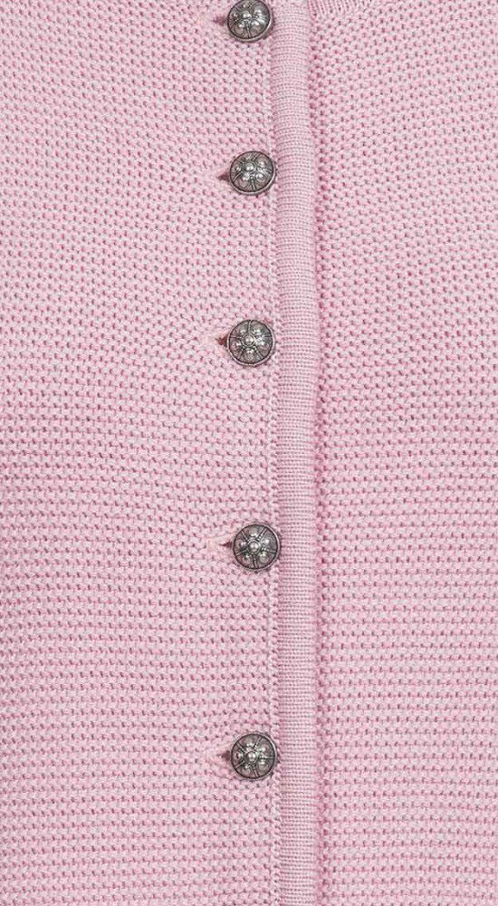 Nübler Trachtenstrickjacke Strickjacke Langarm Anni in Rosa von Nübler günstig online kaufen