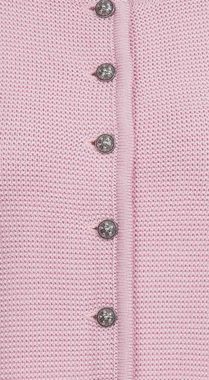 Nübler Trachtenstrickjacke Strickjacke Langarm Anni in Rosa von Nübler