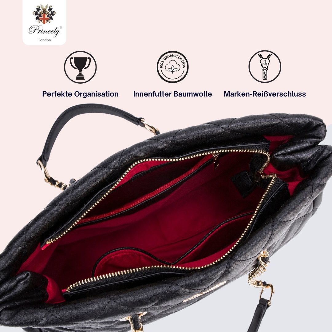 Princely London Schultertasche Emily – Elegante Tasche für Damen für Alltag & Abend
