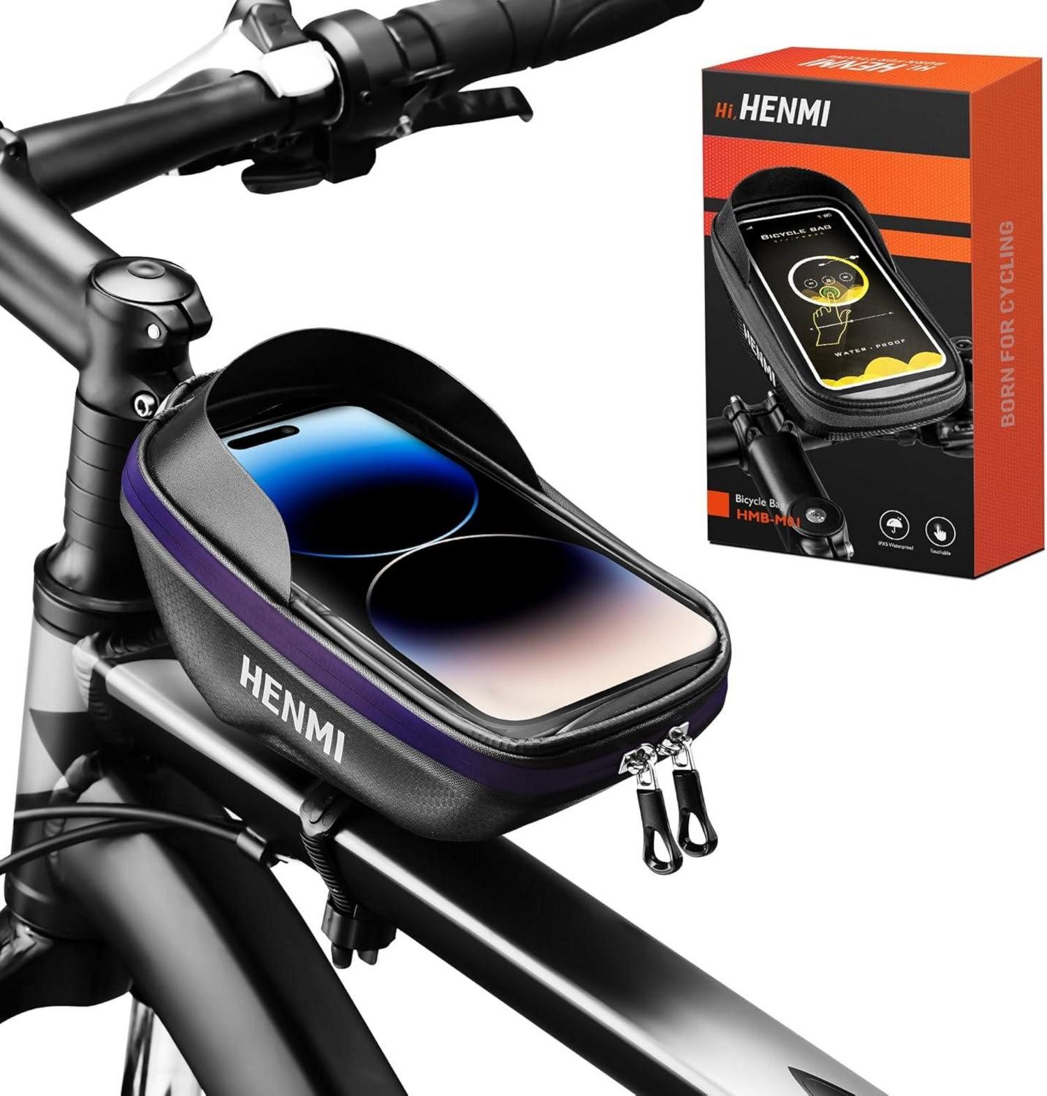 Fahrradständer Fahrrad Handytasche Wasserdicht IPX5 mit TPU Touchscreen