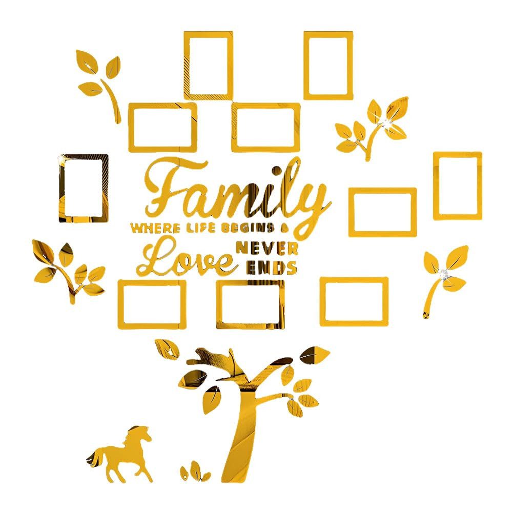 Coonoor 3D-Wandtattoo Familienstammbaum Wandaufkleber mit Foto-Rahmen, 3D A günstig online kaufen