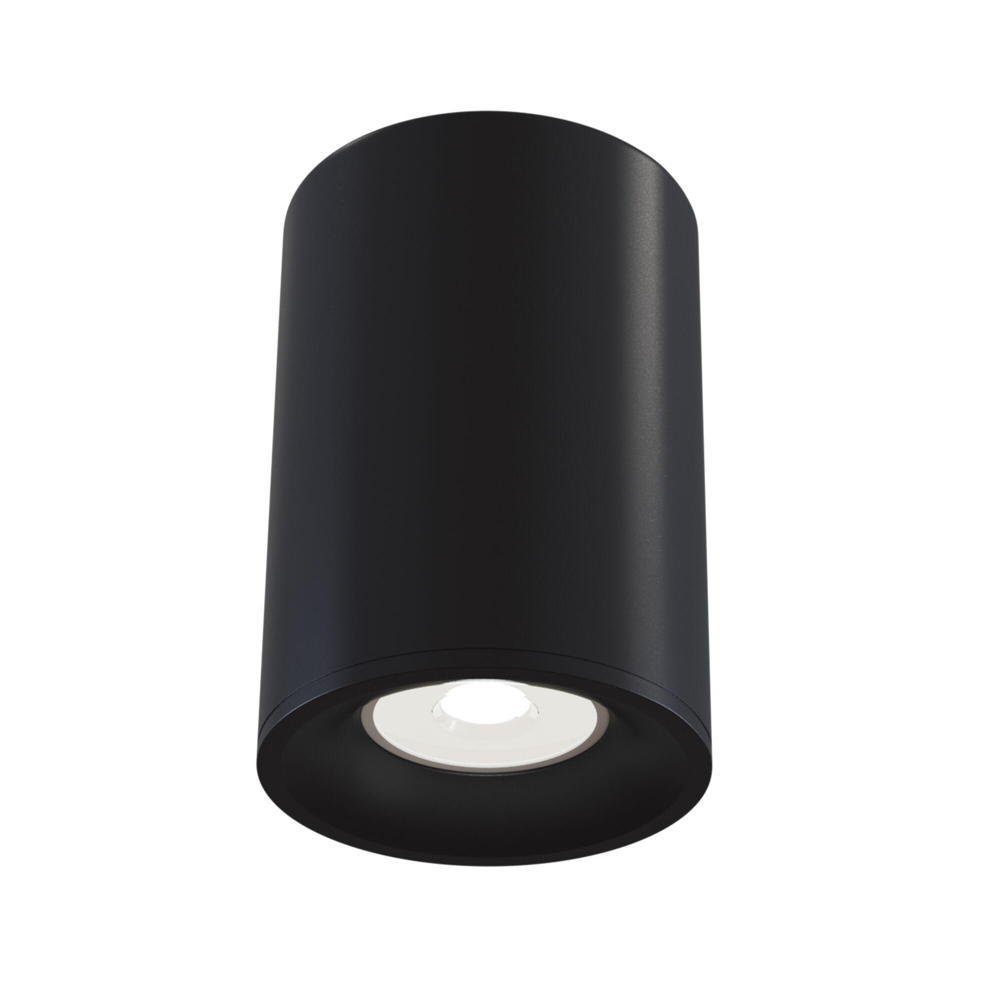 Maytoni Deckenspot Spot Alfa in Schwarz GU10 rund 95 mm, keine Angabe, Leuchtmittel enthalten: Nein, warmweiss, Deckenstrahler, Deckenspot, Aufbaustrahler