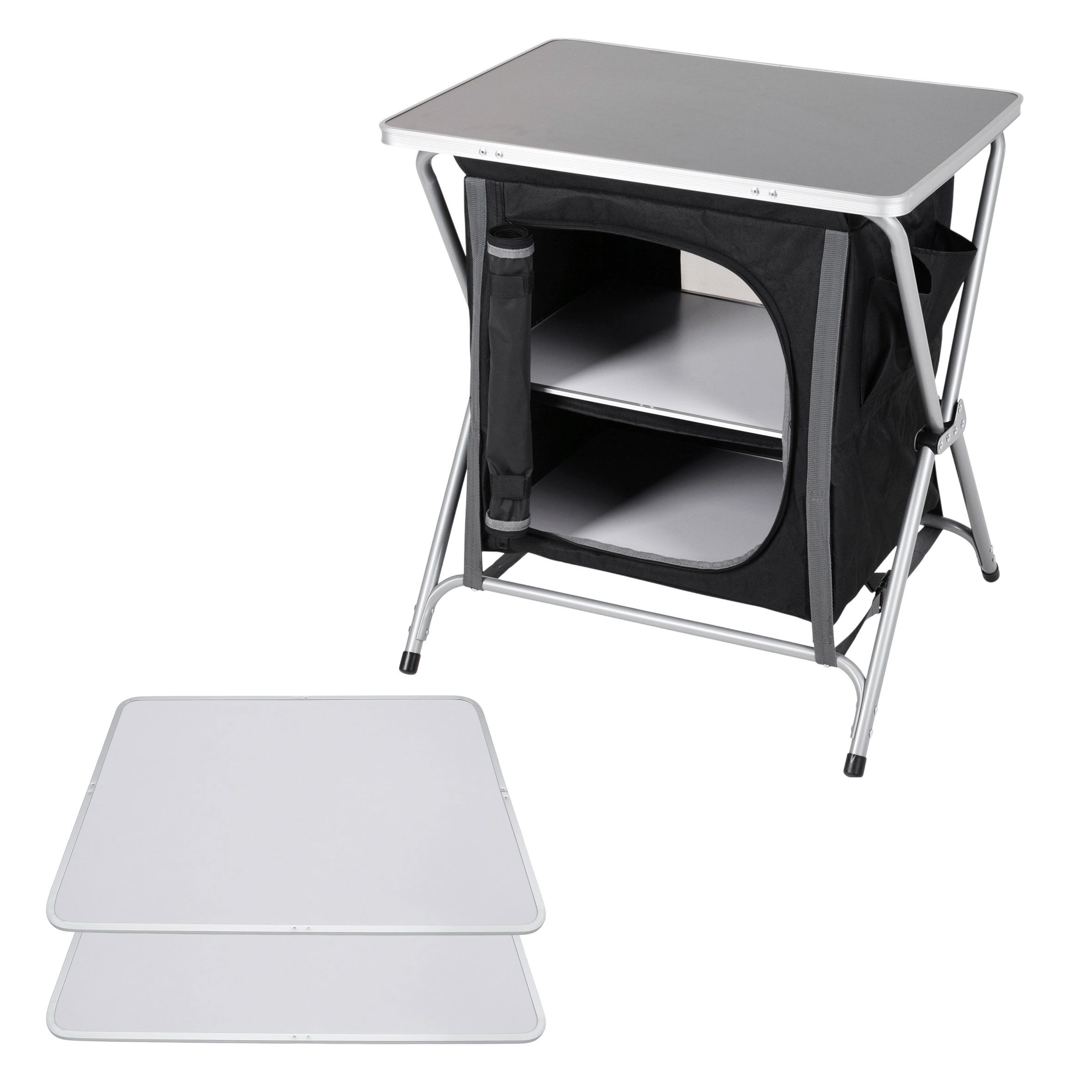 Spetebo Campingtisch 2-in-1 Campingschrank und Tisch - 64 x 60 cm, klappbar