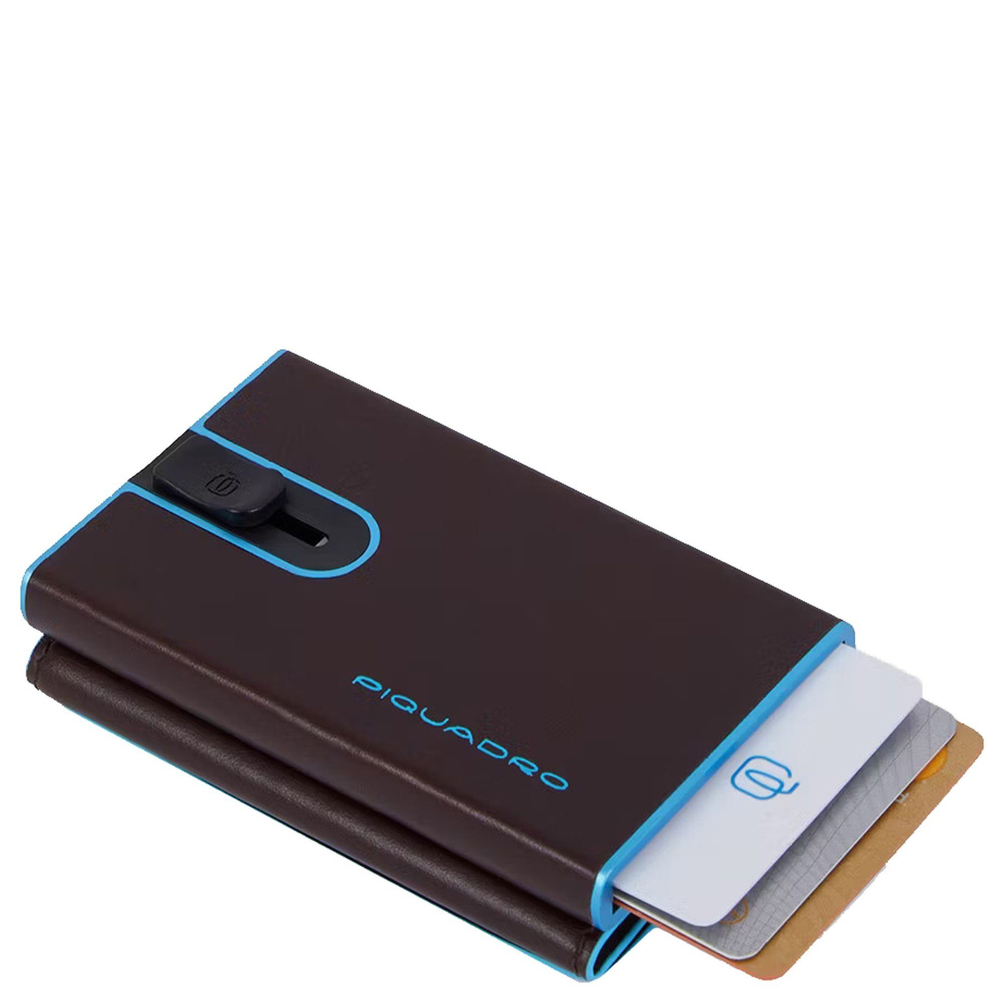 Blue (1-tlg) cm mahogany Geldbörse Square 11cc RFID 10 - Piquadro Kreditkartenetui