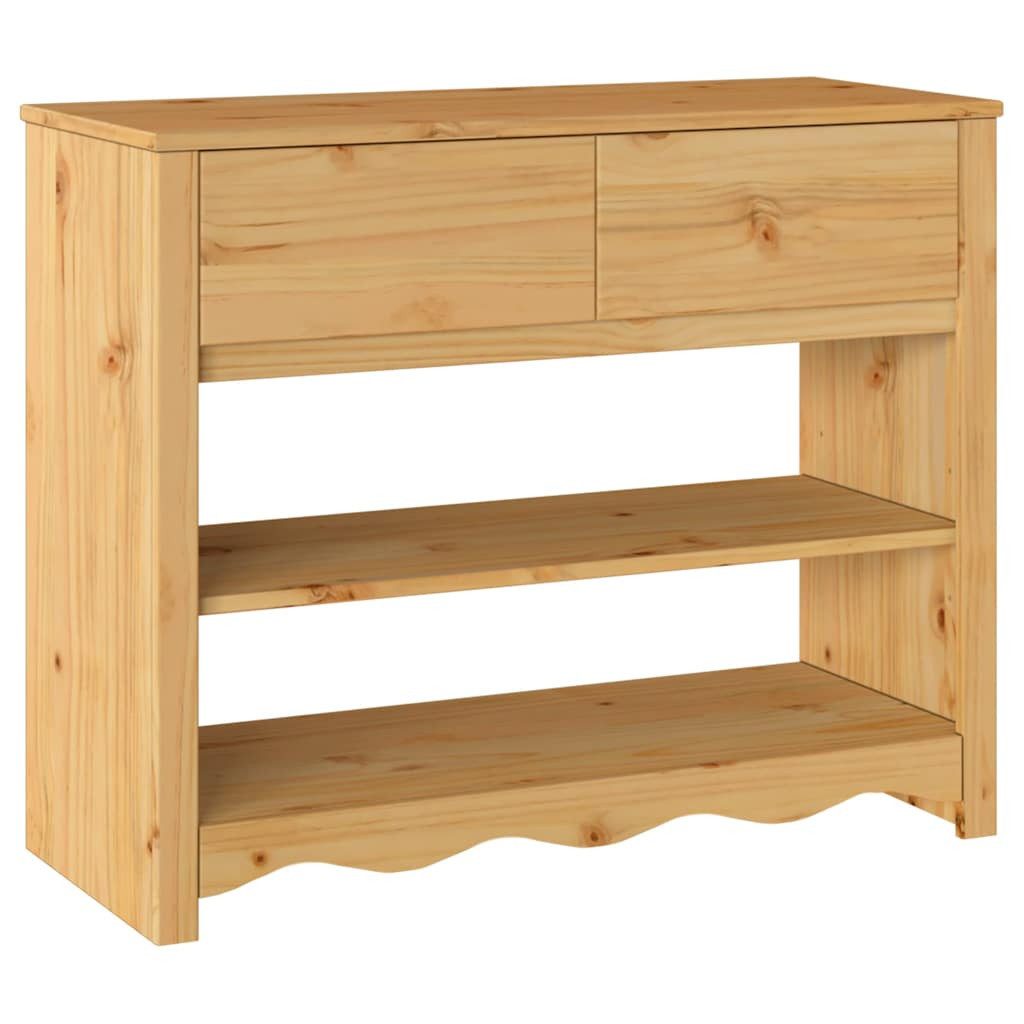 vidaXL Konsolentisch Konsolentisch mit Schubladen Drammen Eiche 89,5 x 37 x 73 cm (1-St)