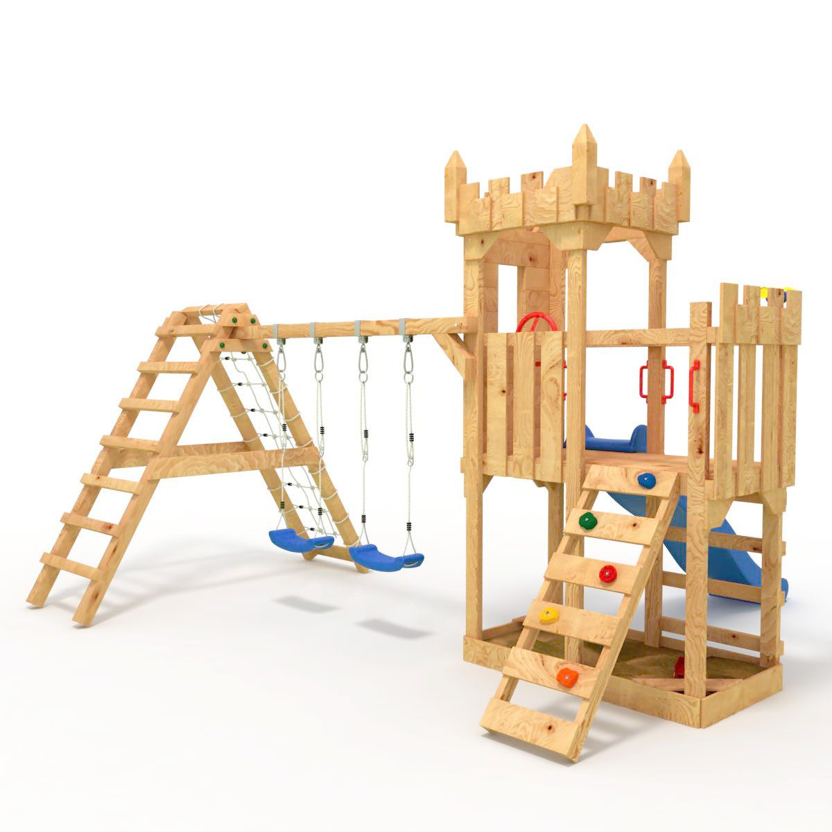 bibex Spielturm Ritterburg -M- Klettergerüst, Kletterturm