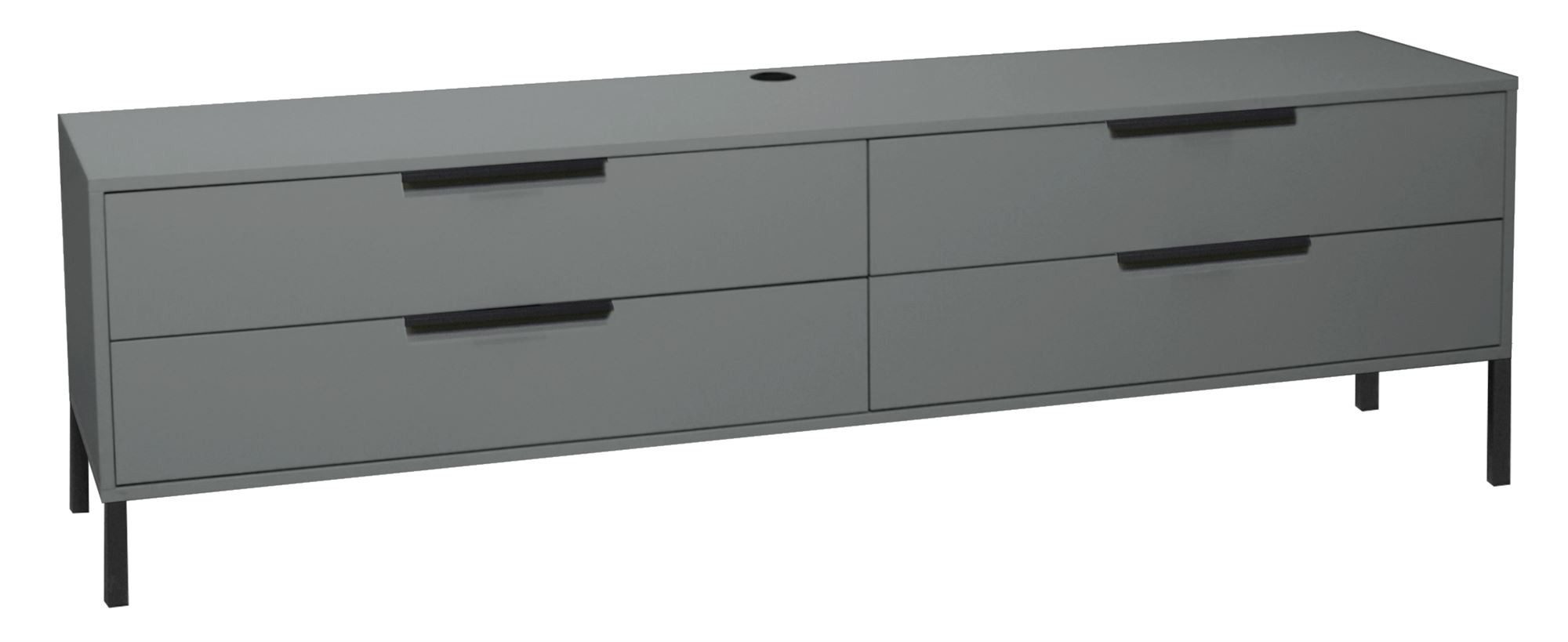 58 aufm Kessel Lowboard hängend Erna 216x45x62 Fernsehtisch TV-Schrank Pinie Green matt Lack (inkl. Premiumversand, 1 St), Wohnzimmerschrank zum Hängen oder Stellen Türen mit Softclose