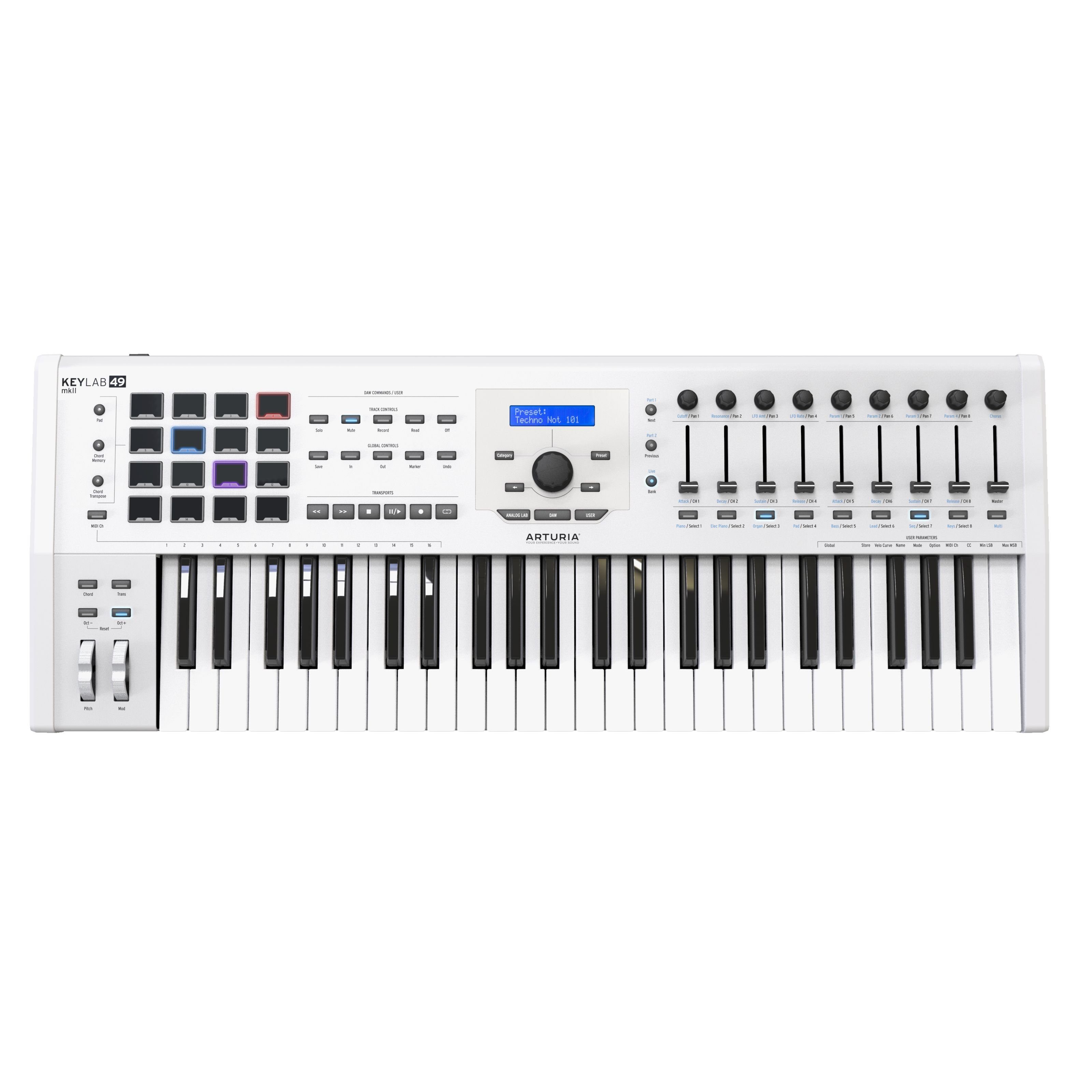 Arturia Masterkeyboard (KeyLab MkII 49 White), KeyLab MkII 49 White - Master Keyboard