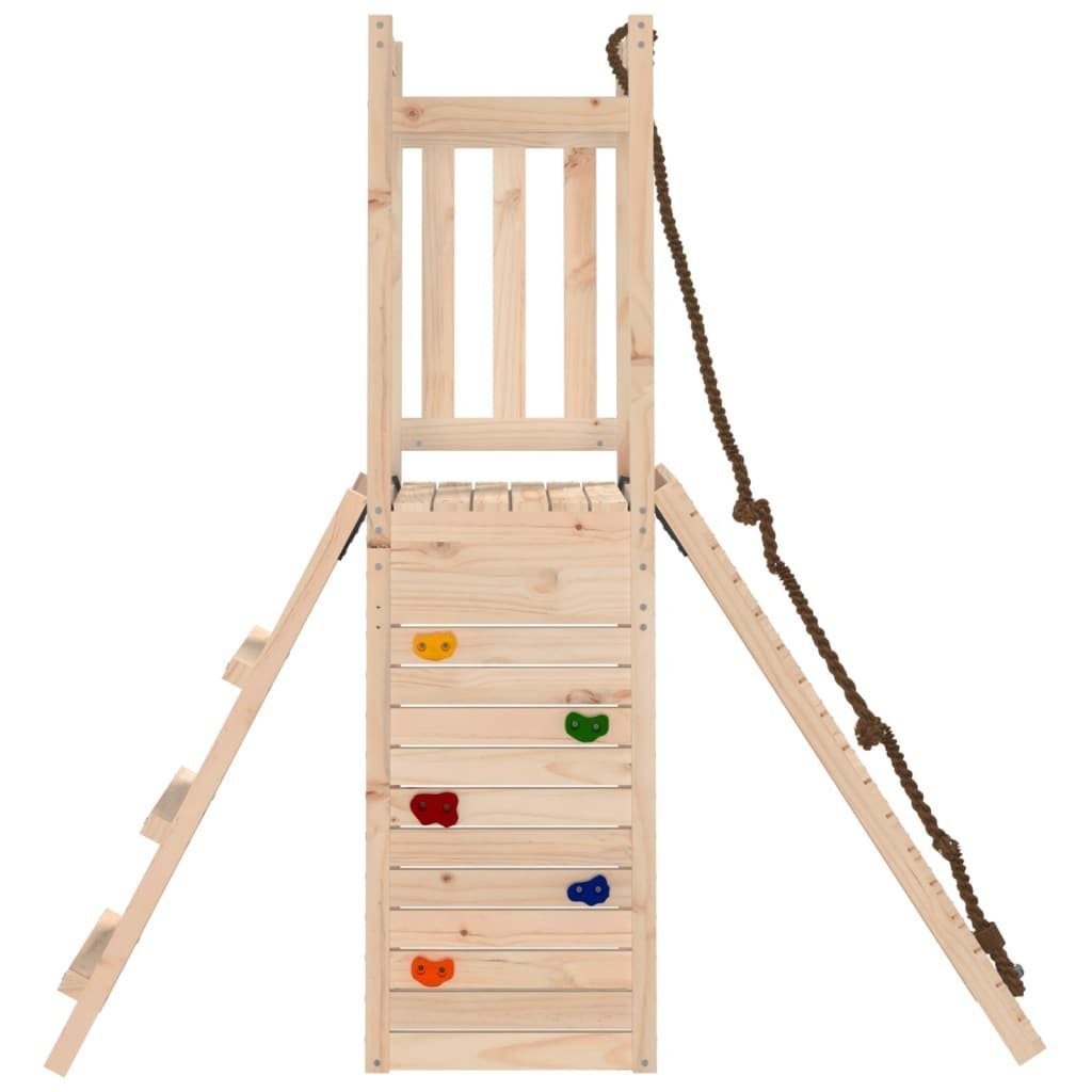 Spielen Kletterwand Kiefer Kletterturm vidaXL Massivholz Spielturm mit Kinder Spielhaus
