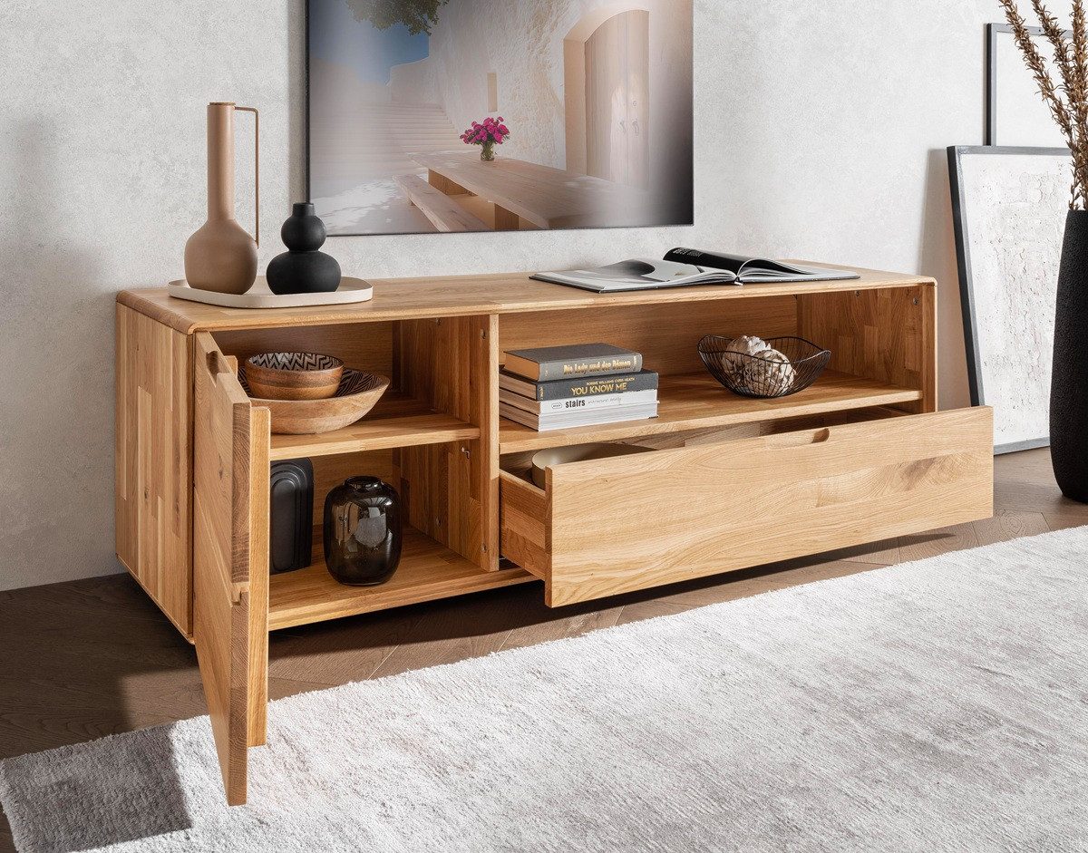 Main Möbel TV-Schrank TV Board 149x47cm "Kent" Wildeiche massiv