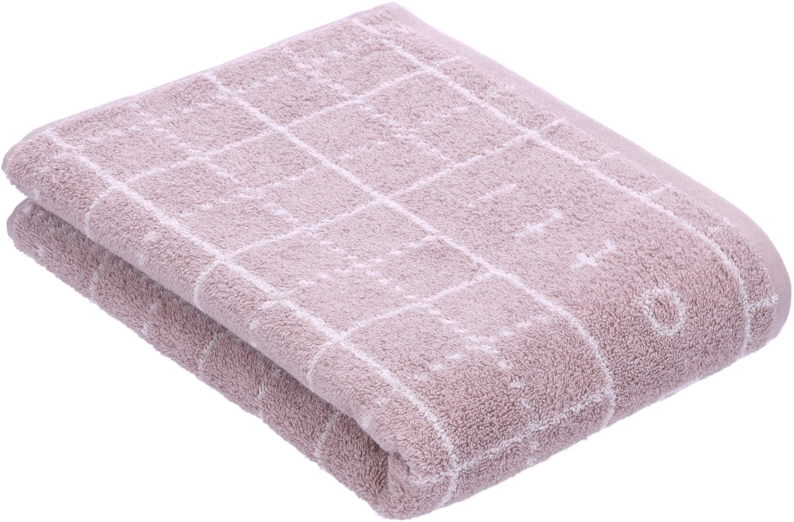 bugatti Badetuch Perezzi, Walkfrottier (1-St), Jacquard in smartem Karolook