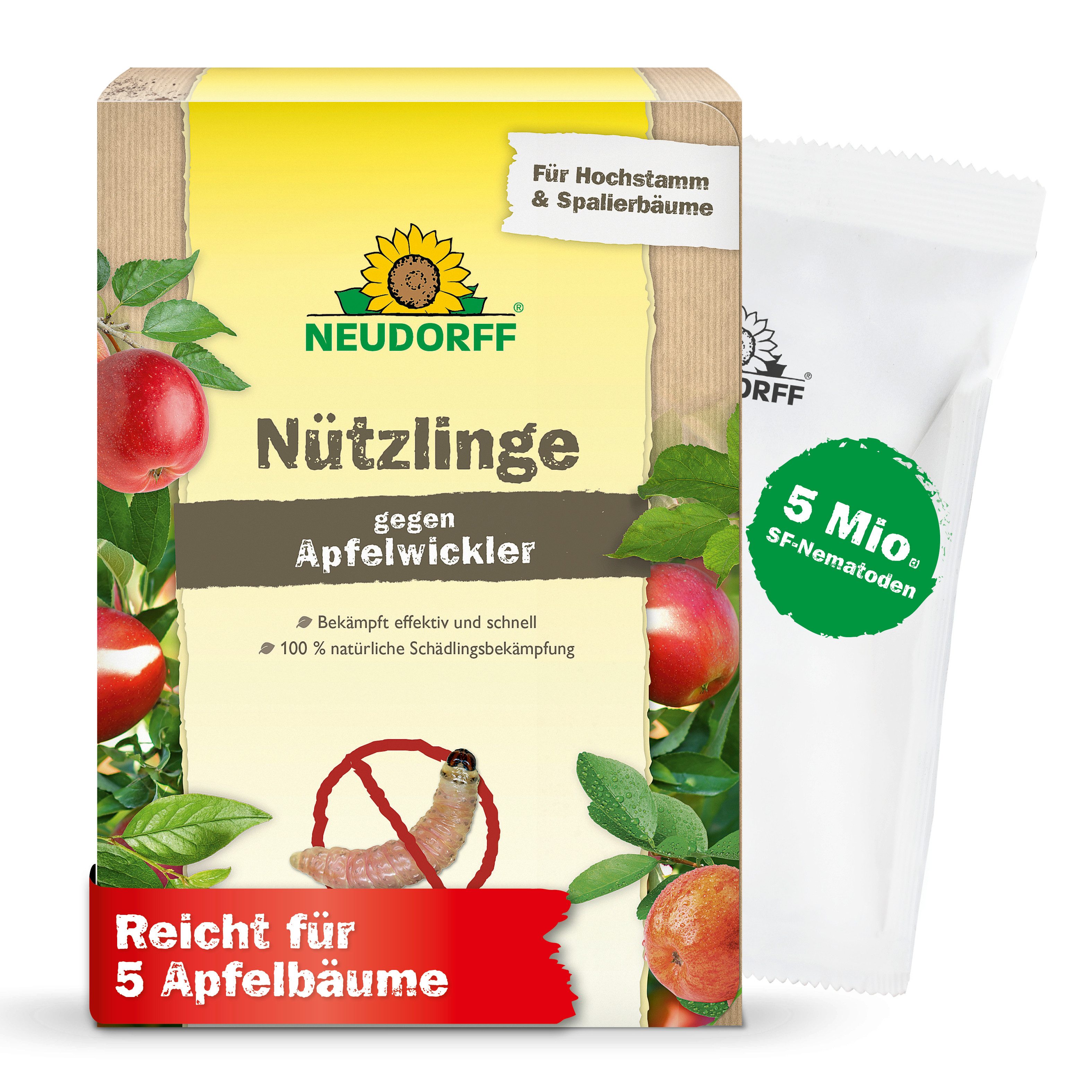 Neudorff Nematoden Nützlinge gegen Apfelwickler, SF-Nematoden zur Bekämpfung von Apfelwicklerlarven
