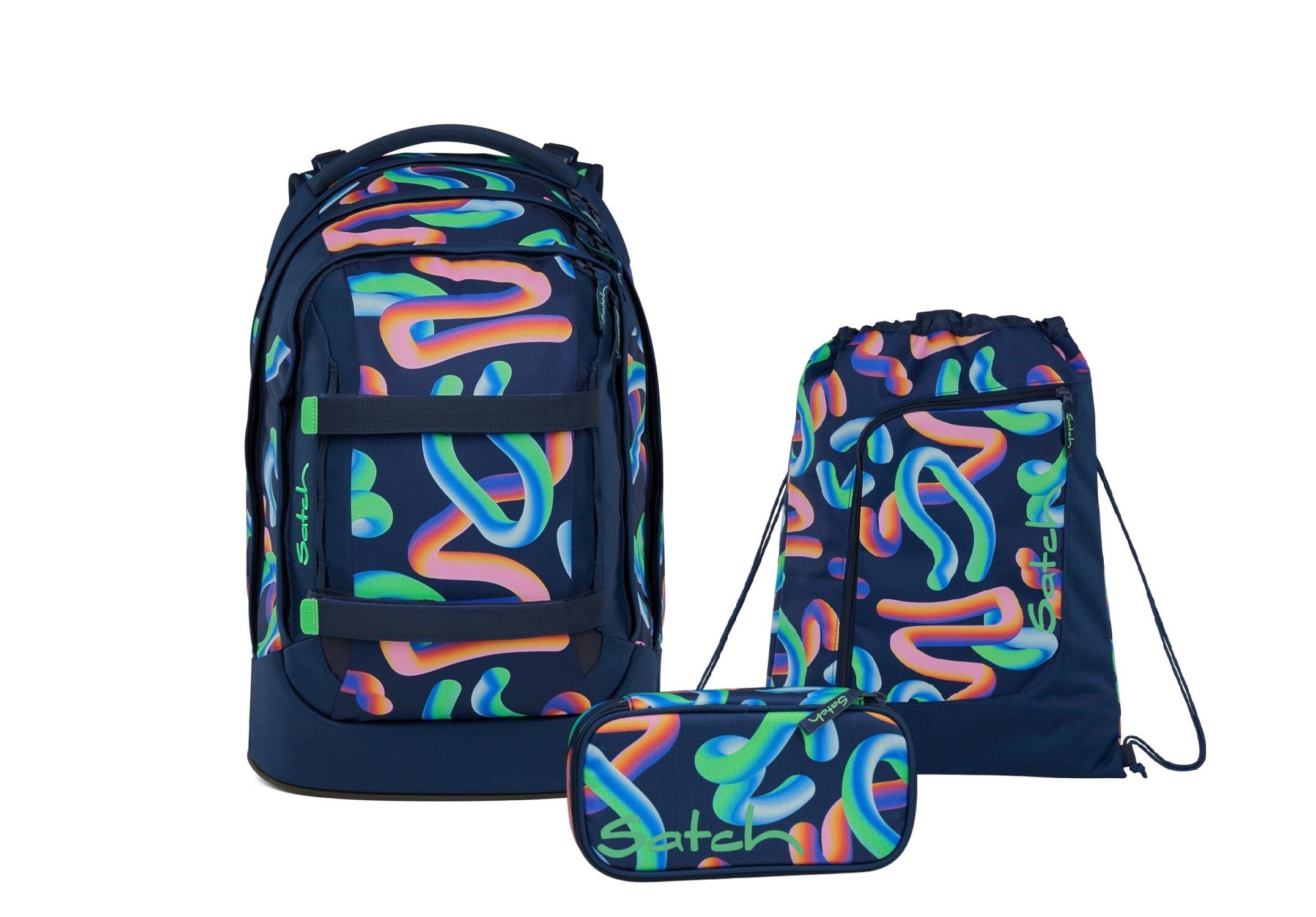 Satch Schulrucksack Pack (3tlg., inkl. Schlamperbox und Sportbeutel)